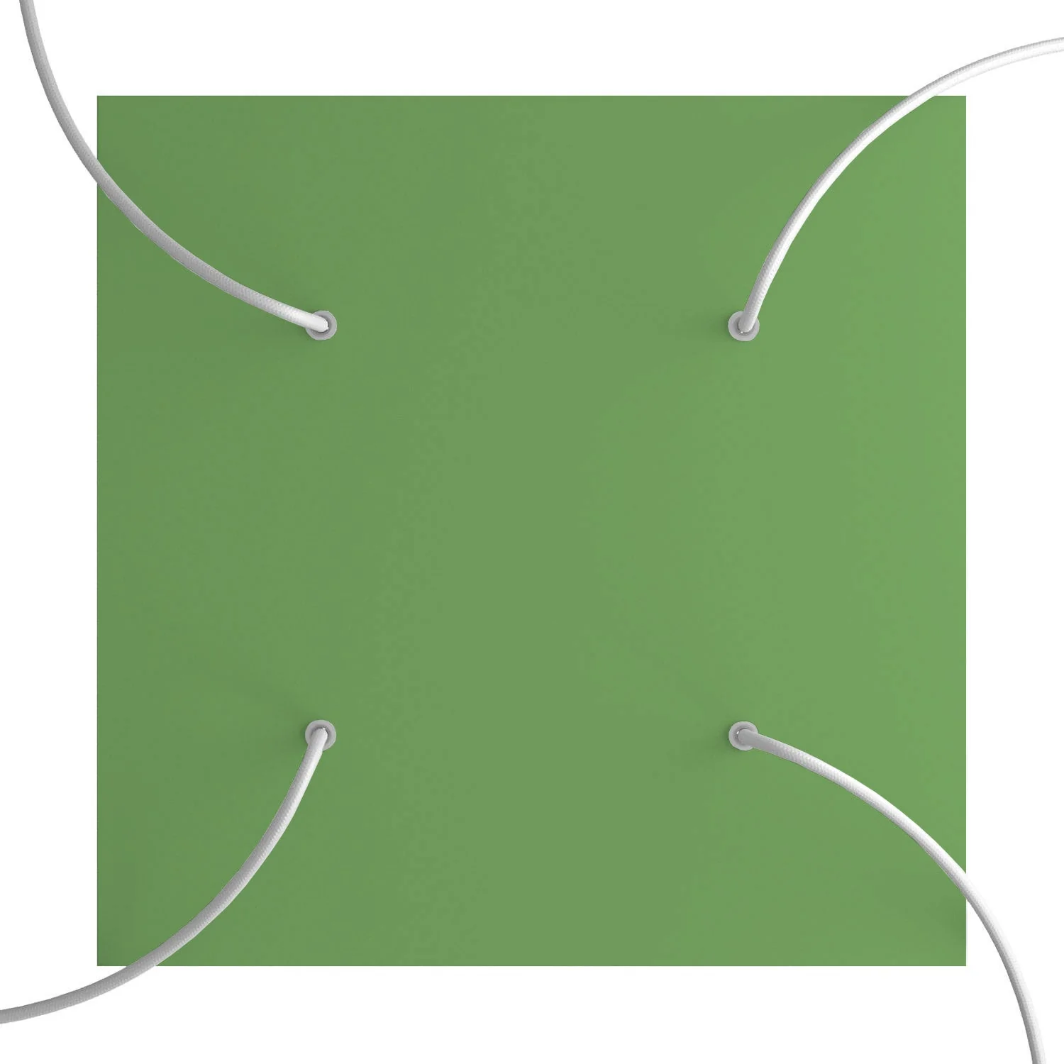 XXL Rose-One square ceiling rose, 400 mm with 4 holes and 4 side holes - Meadow green - Image 2