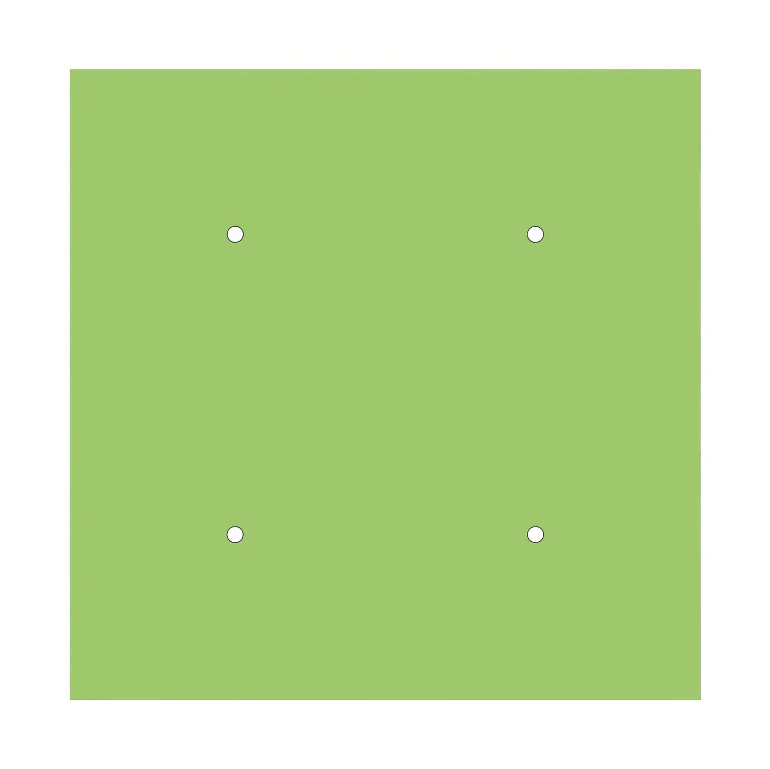 XXL Rose-One square ceiling rose, 400 mm with 4 holes and 4 side holes - Meadow green - Image 3