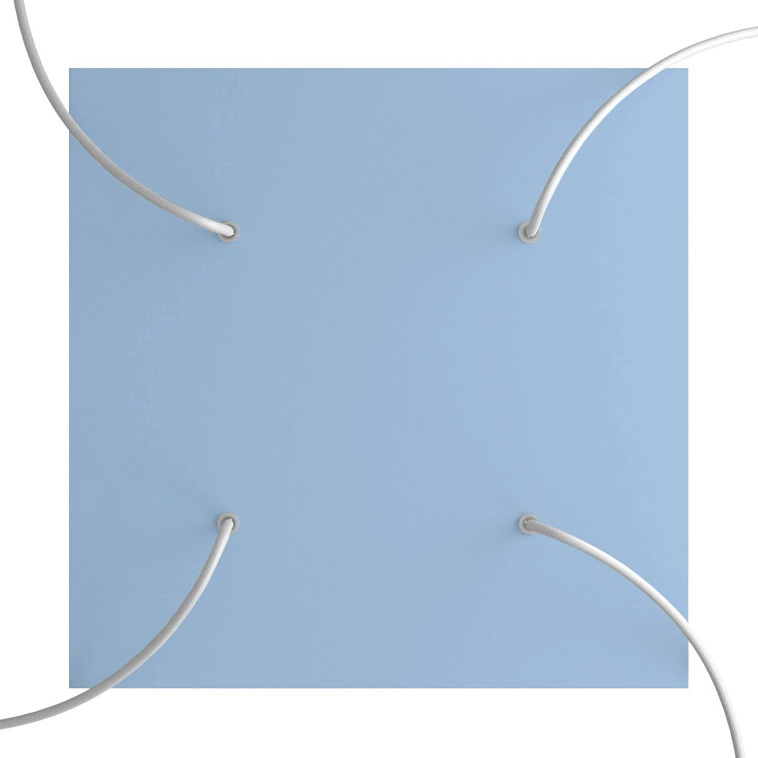 XXL Rose-One square ceiling rose, 400 mm with 4 holes and 4 side holes - Powder blue - Image 2