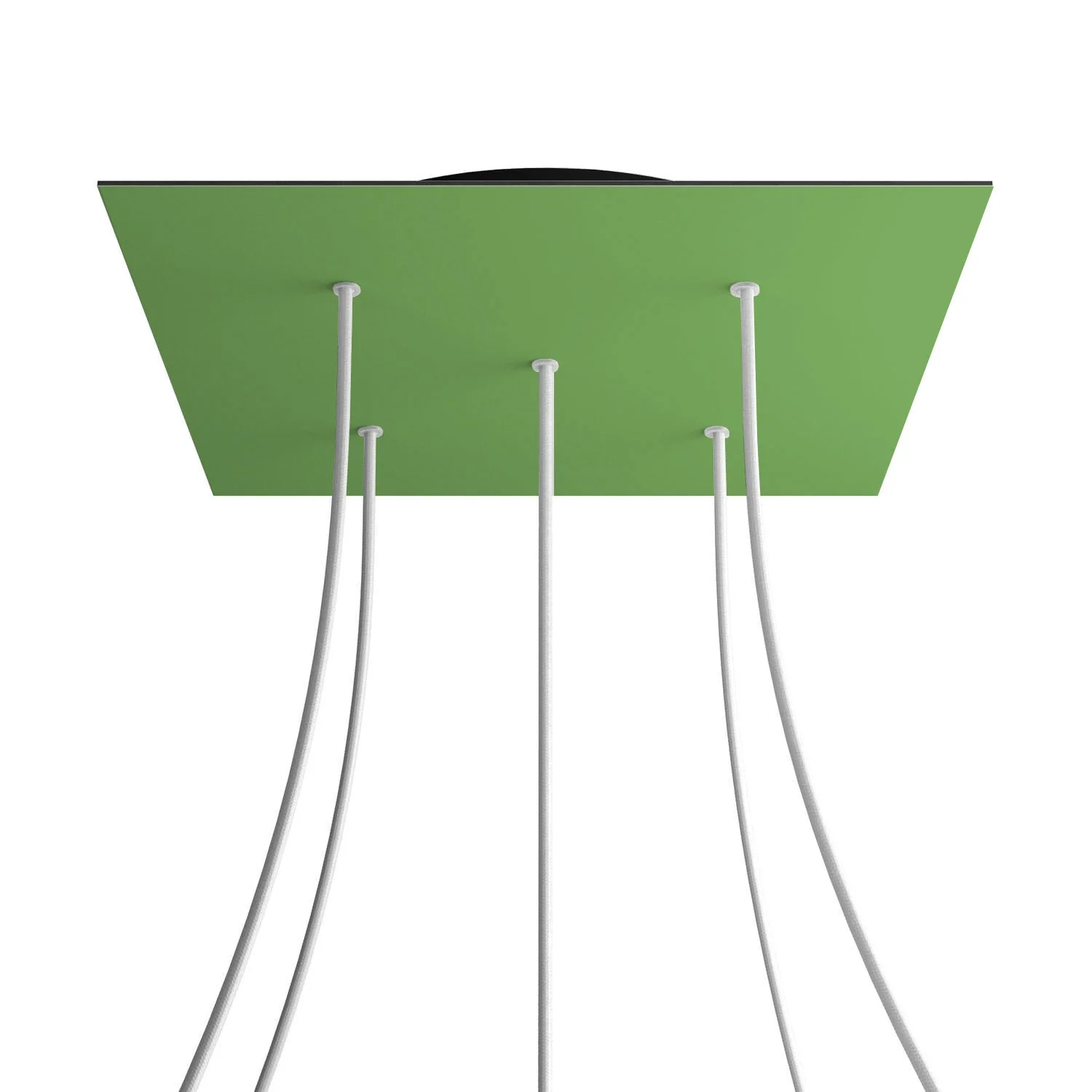 XXL Rose-One square ceiling rose, 400 mm with 5 holes and 4 side holes - Meadow green - Image 8