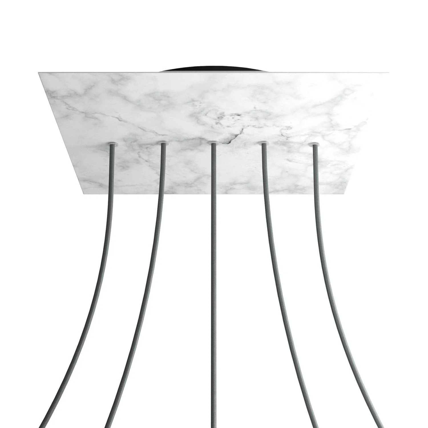 XXL Rose-One square ceiling rose, 400 mm with 5 inline holes and 4 side holes - Carrara marble - Image 8