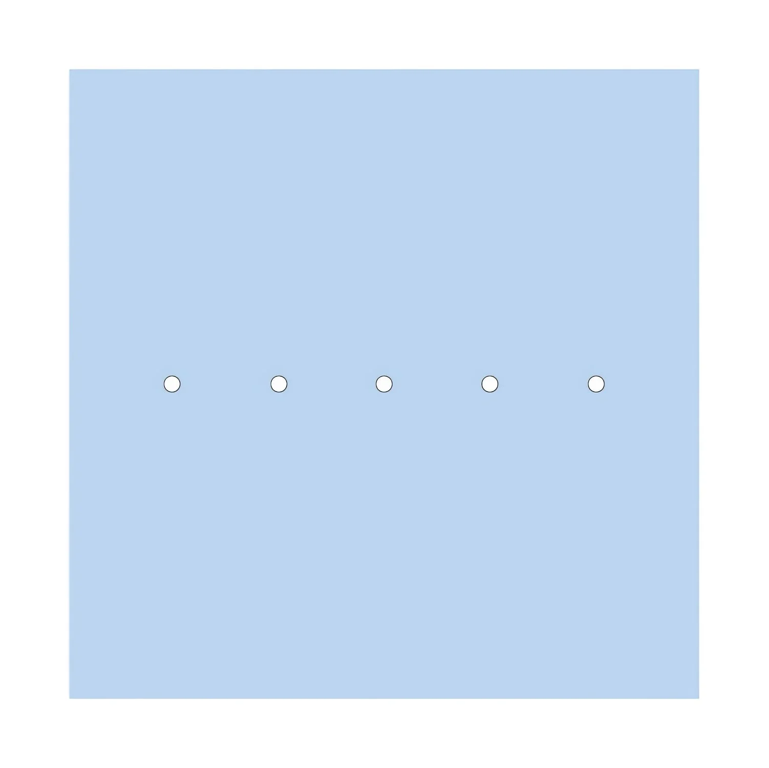 XXL Rose-One square ceiling rose, 400 mm with 5 inline holes and 4 side holes - Powder blue - Image 3