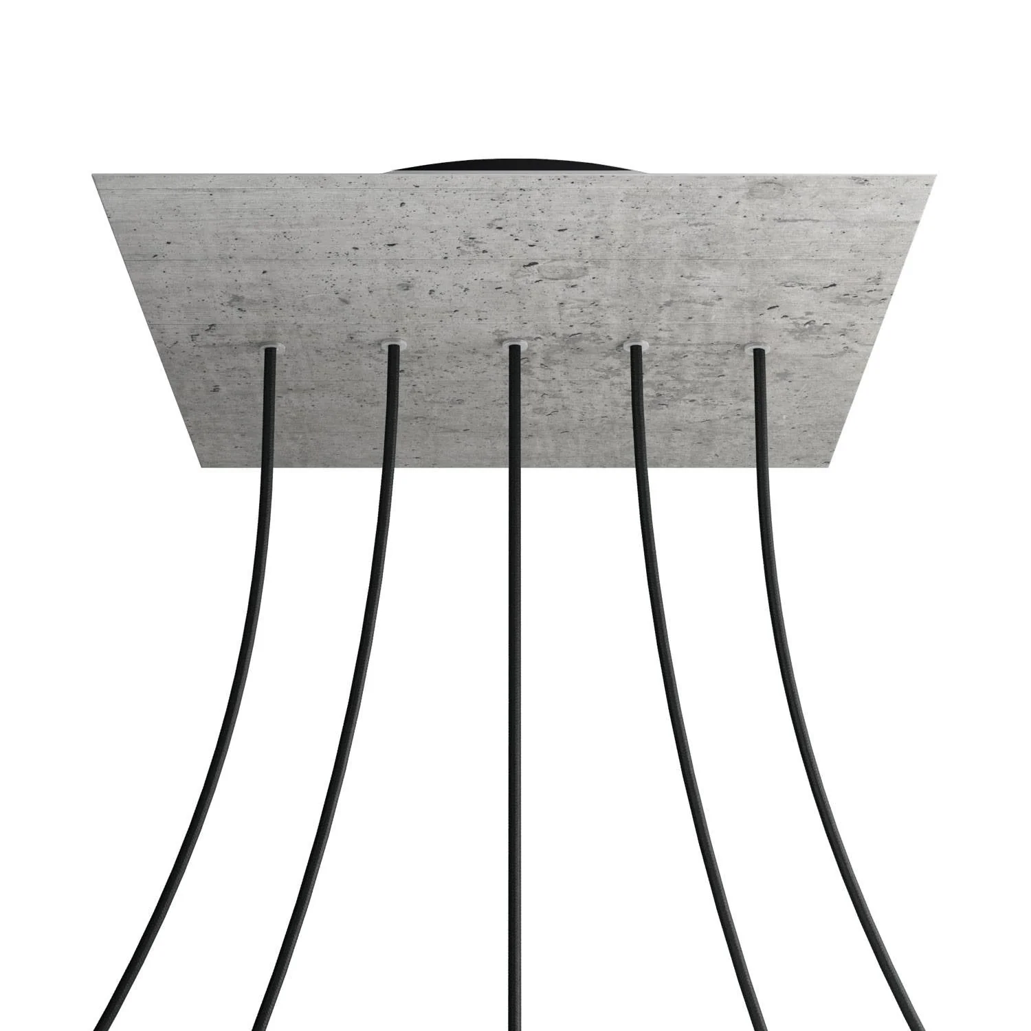 XXL Rose-One square ceiling rose, 400 mm with 5 inline holes and 4 side holes - Cement - Image 8