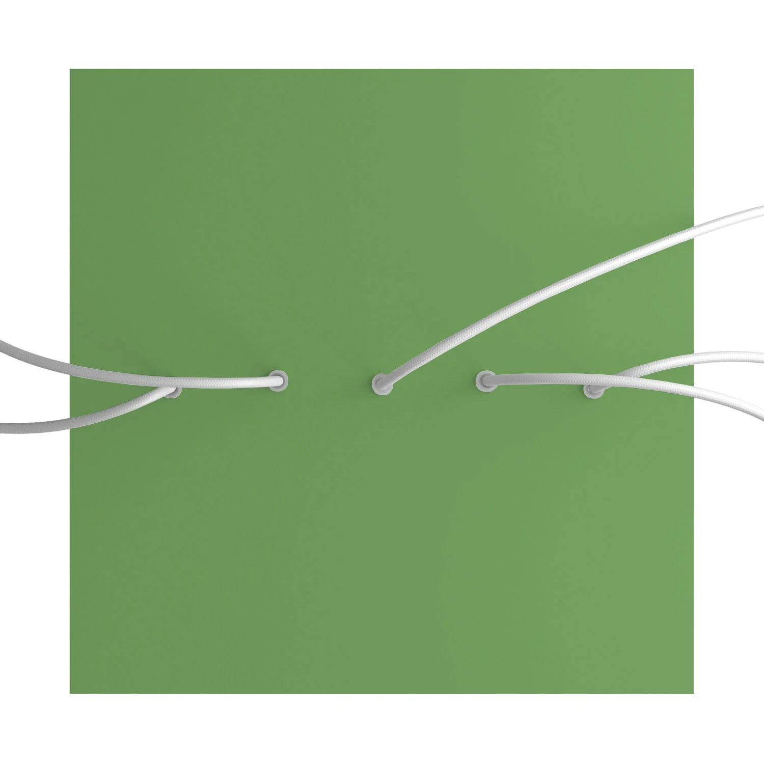XXL Rose-One square ceiling rose, 400 mm with 5 inline holes and 4 side holes – Meadow green - Image 2