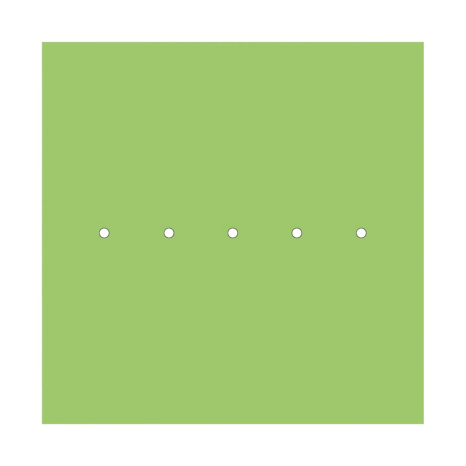 XXL Rose-One square ceiling rose, 400 mm with 5 inline holes and 4 side holes – Meadow green - Image 3