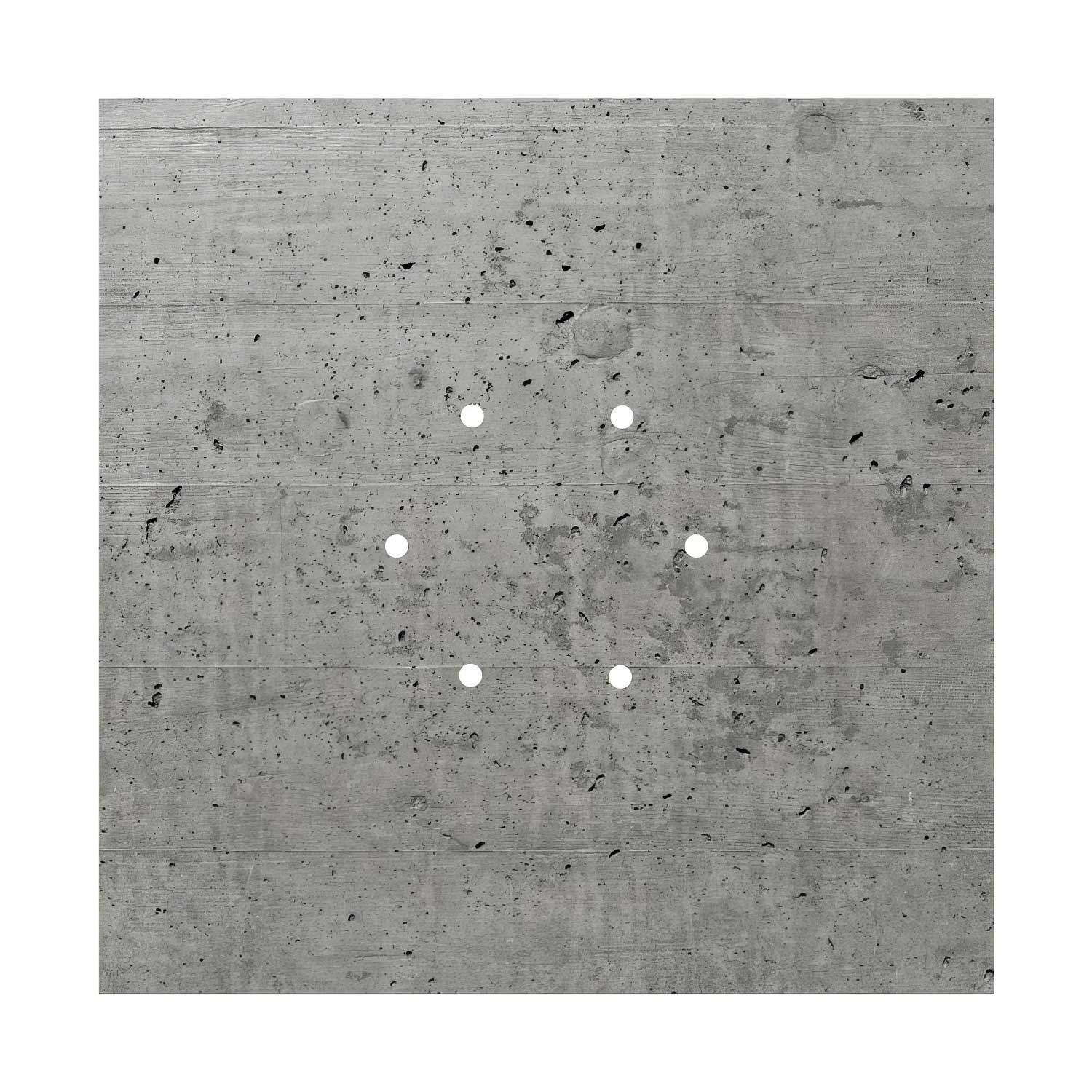 XXL Rose-One square ceiling rose, 400 mm with 6 holes and 4 side holes - Cement - Image 3