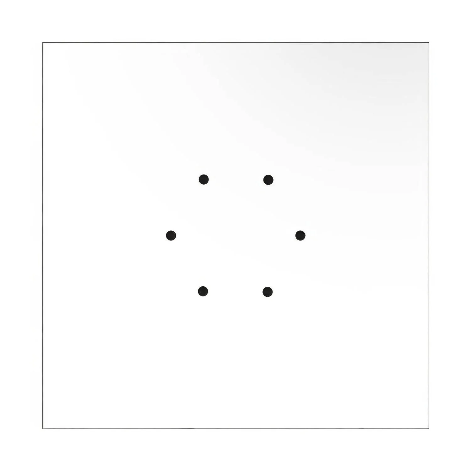 XXL Rose-One square ceiling rose, 400 mm with 6 holes and 4 side holes - Matt white - Image 3
