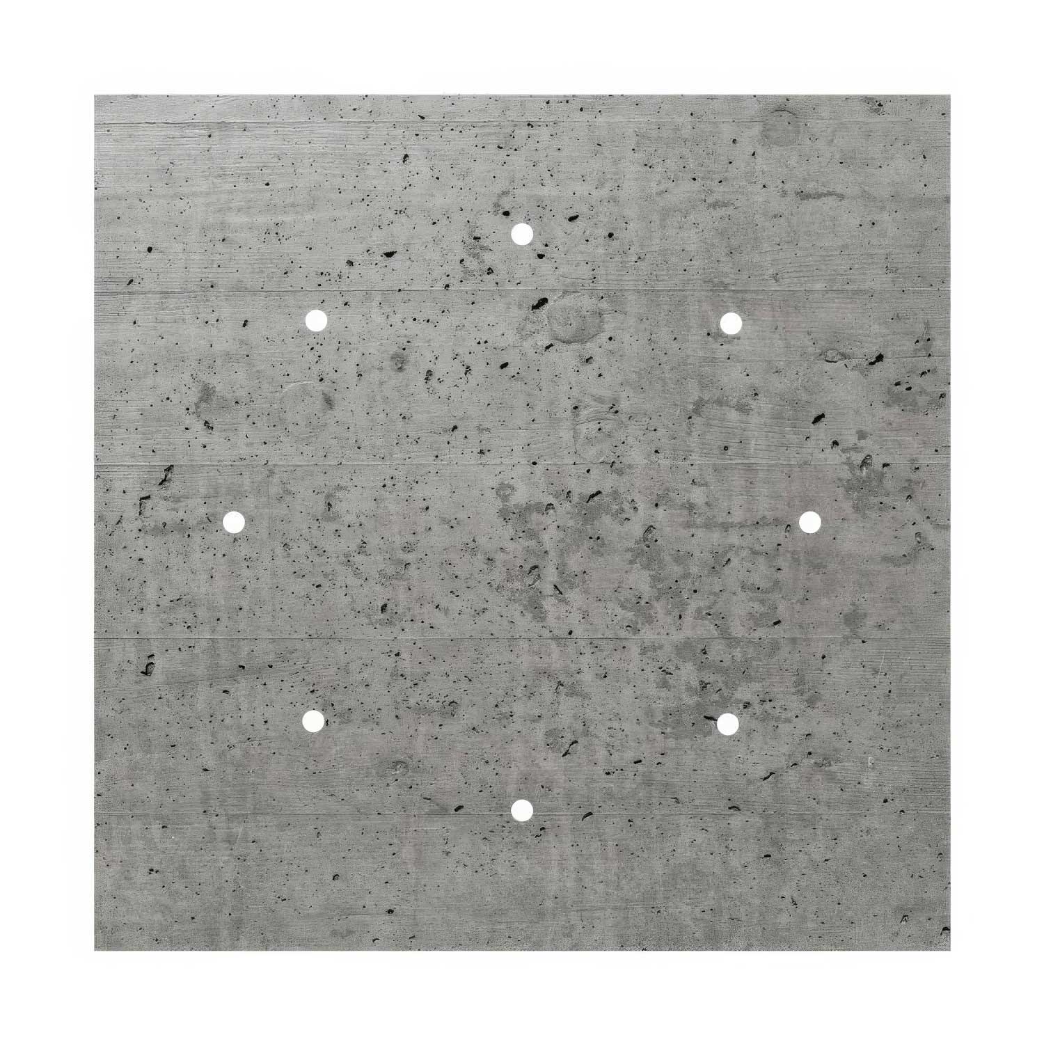 Ceiling rose XXL Rose-One square, 400 mm with 8 holes and 4 side holes - Concrete - Image 3