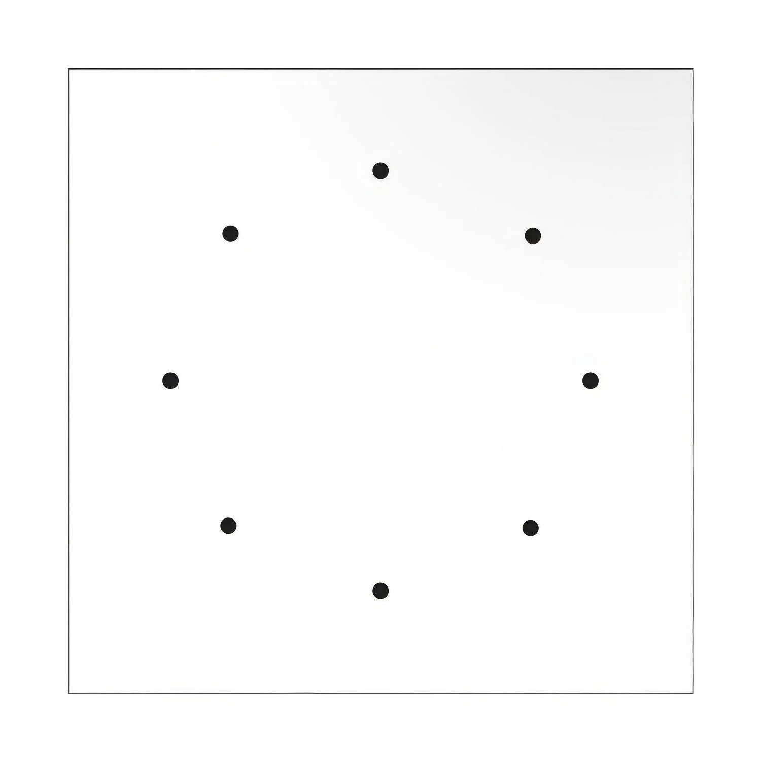 XXL Rose-One square ceiling rose, 400 mm with 8 holes and 4 side holes – Matt white - Image 3