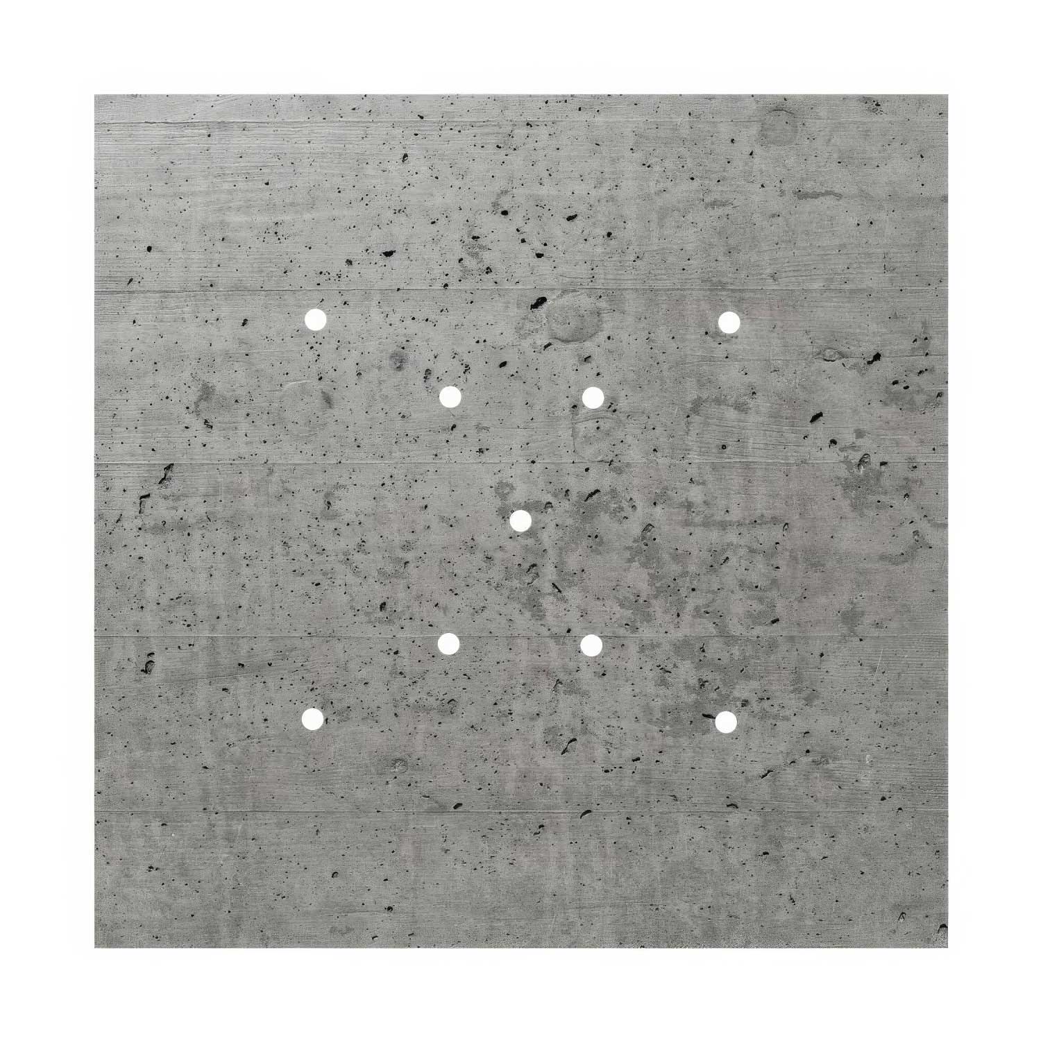 XXL Rose-One square ceiling rose, 400 mm with 9 X-shaped holes and 4 side holes - Cement - Image 3
