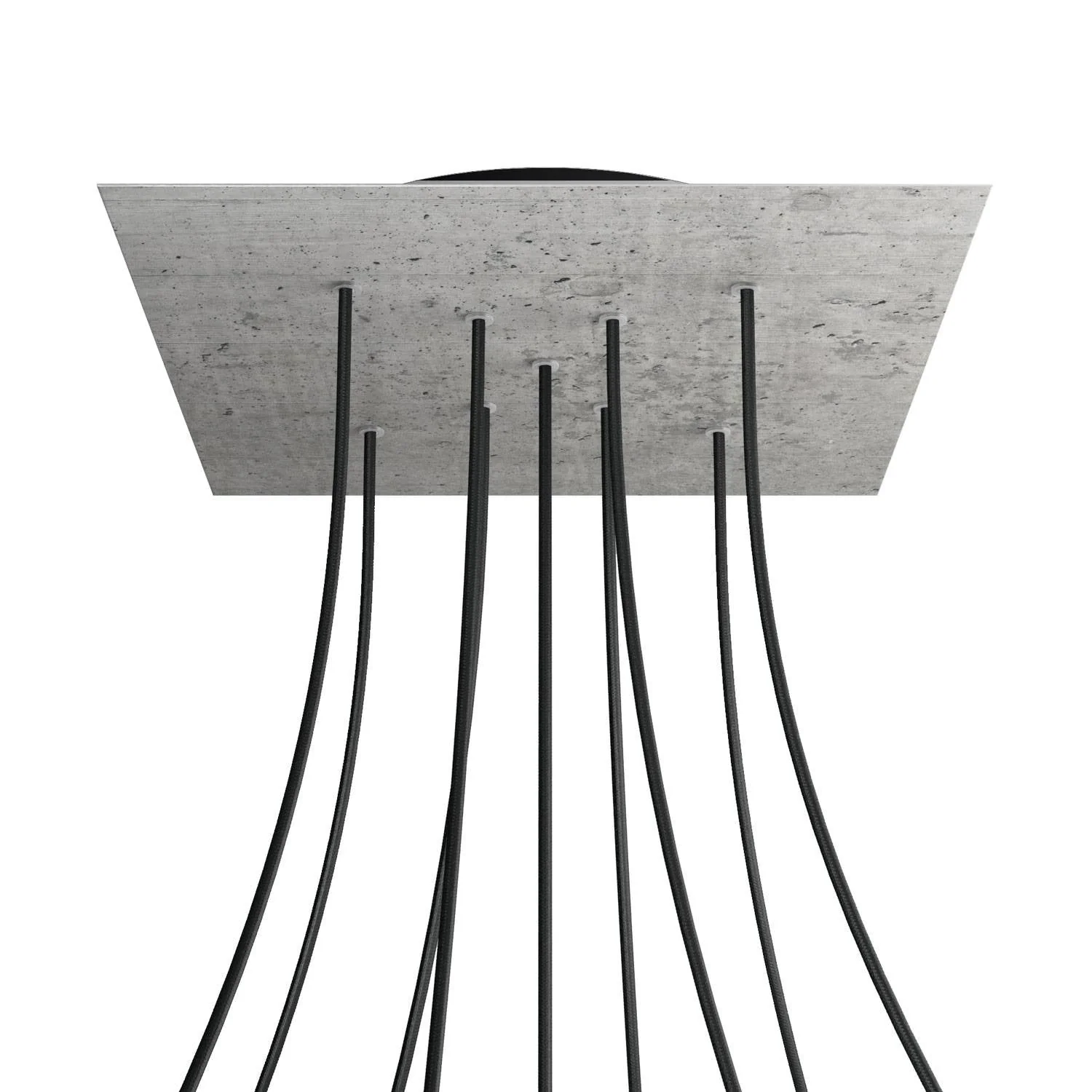 XXL Rose-One square ceiling rose, 400 mm with 9 X-shaped holes and 4 side holes - Cement - Image 8