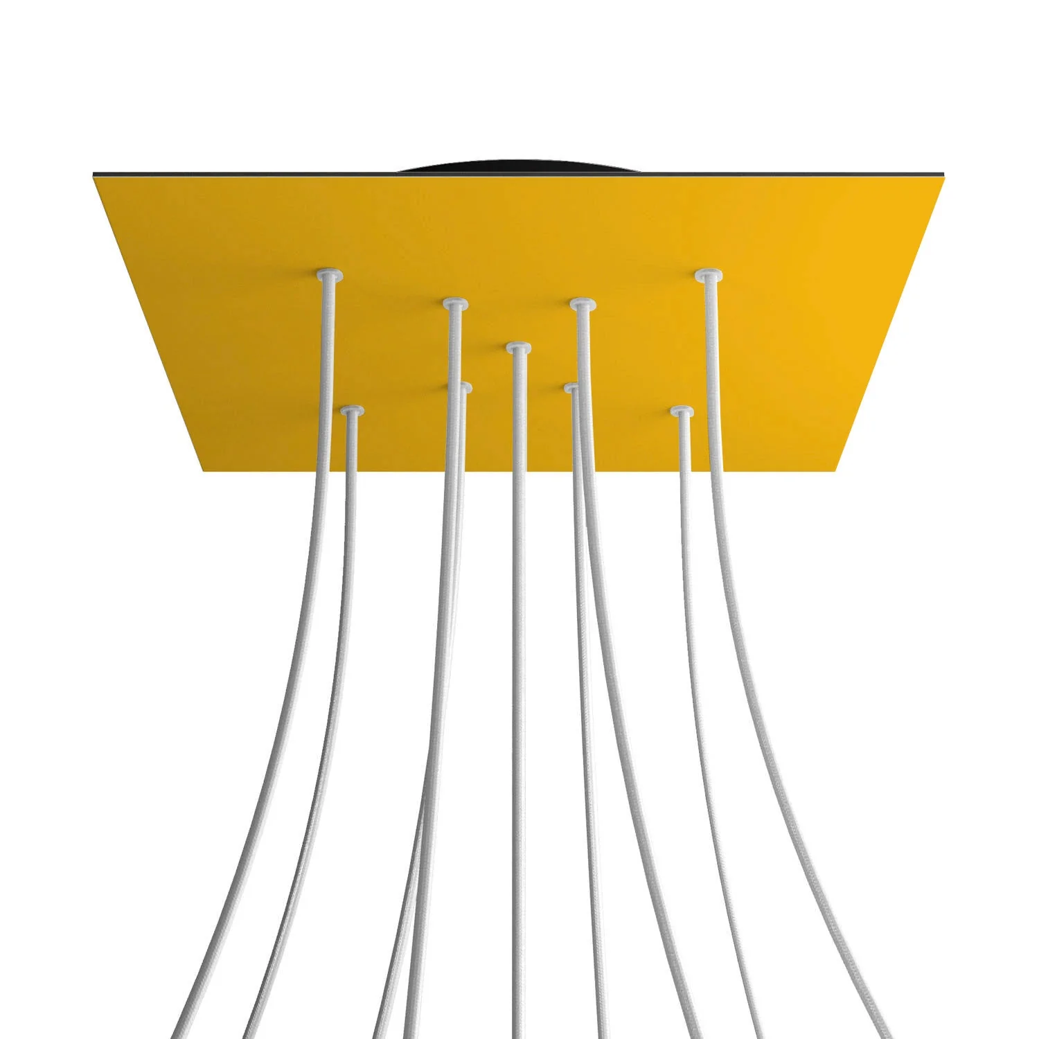 XXL Rose-One square ceiling rose, 400 mm with 9 X-shaped holes and 4 side holes - Mustard - Image 8