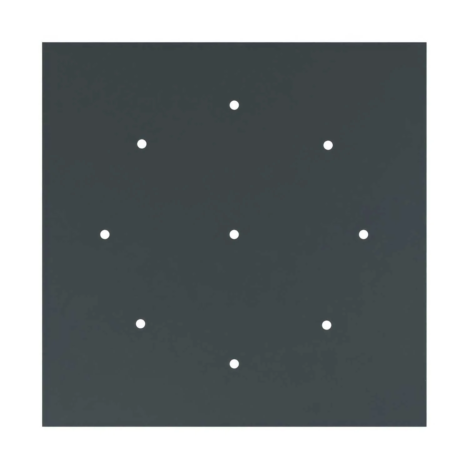 XXL Rose-One square ceiling rose, 400 mm with 9 holes and 4 side holes - Anthracite - Image 3