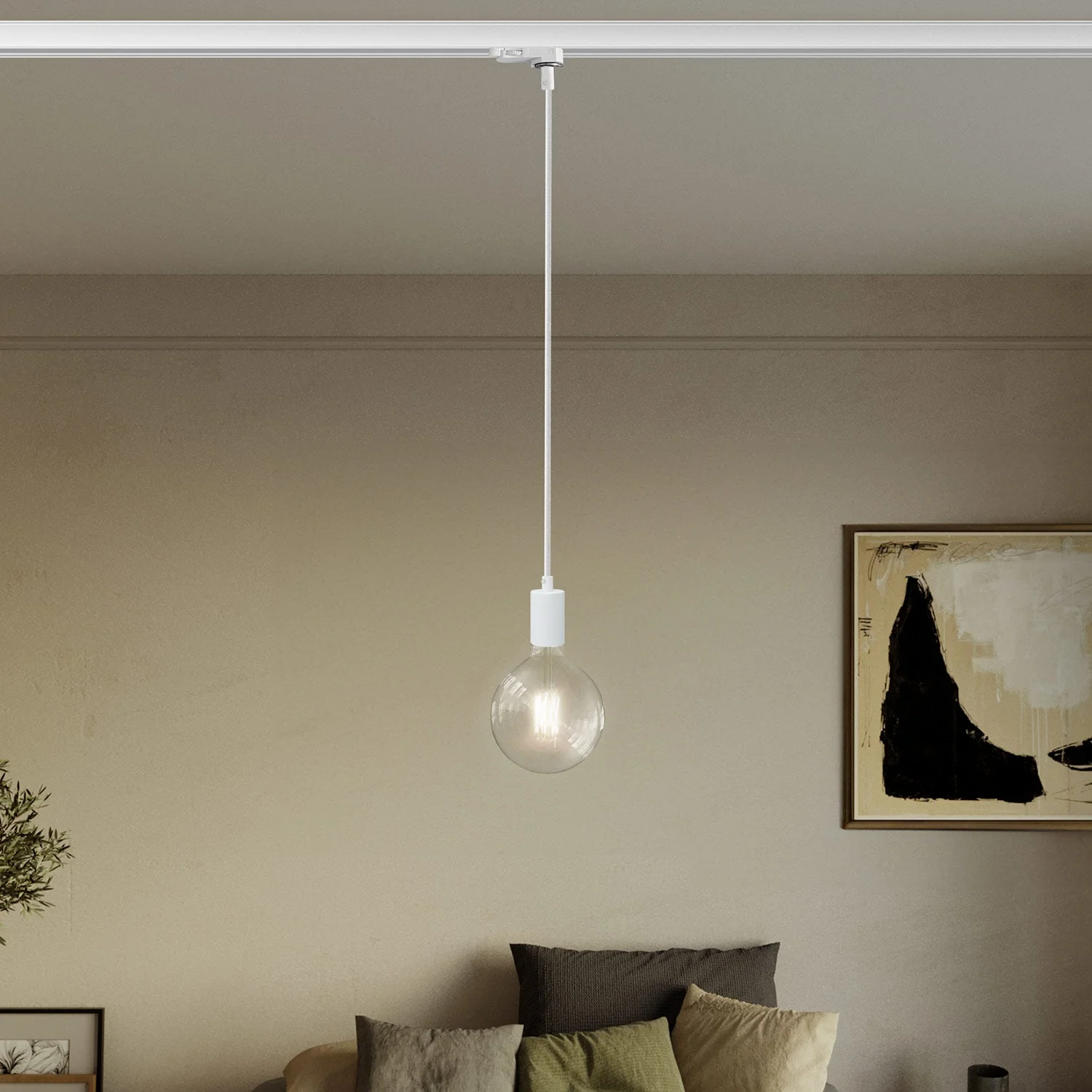 Ceiling lamp in metal for tracks - White - Image 2