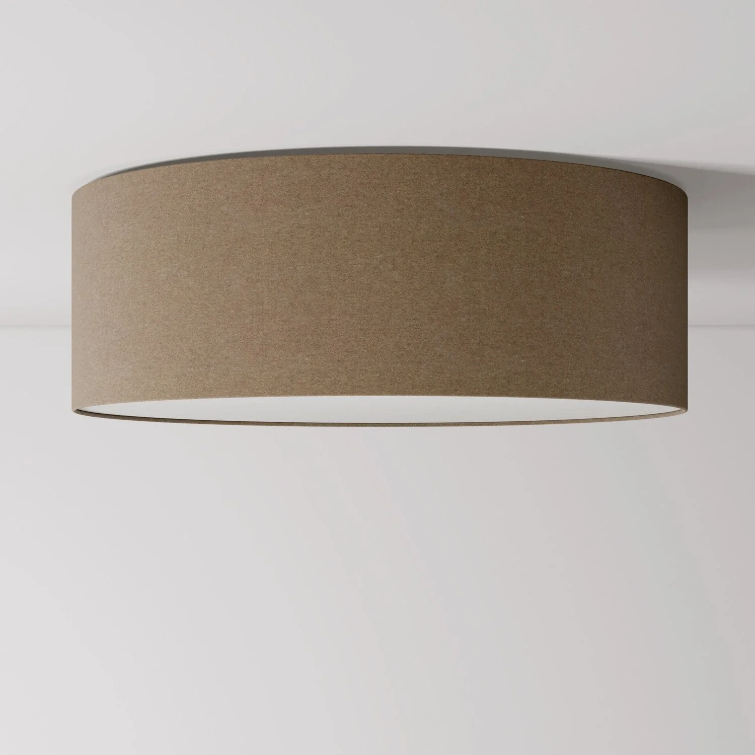 Large fabric ceiling light - Made in Italy - Brown Wool