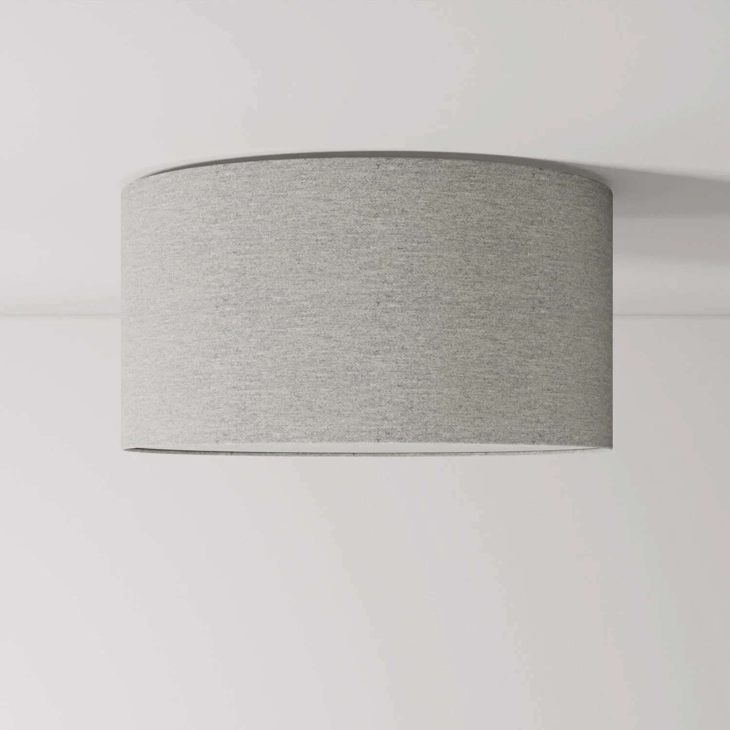 Medium Fabric Ceiling Light - Made in Italy - Light Gray Wool