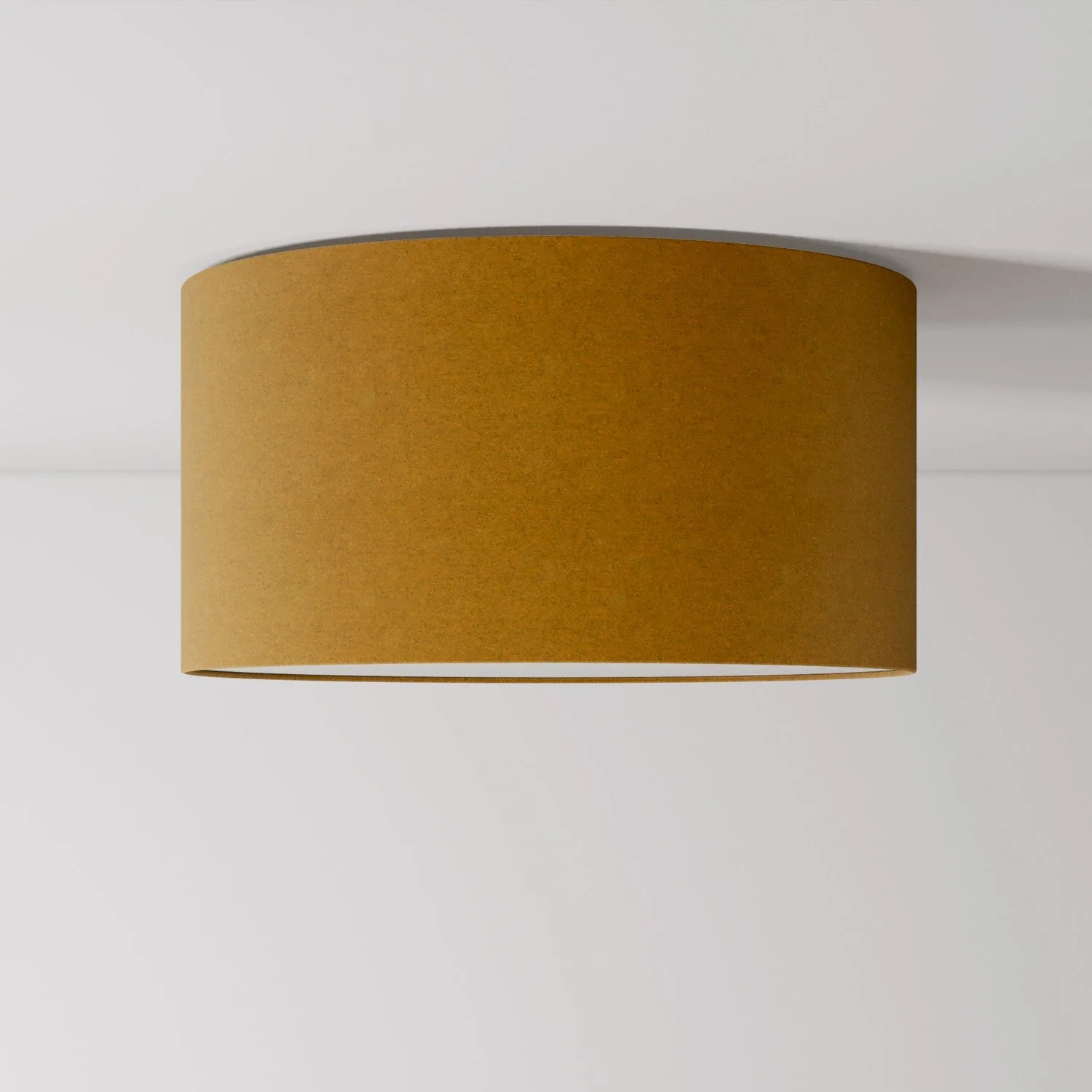 Medium Fabric Ceiling Light - Made in Italy - Mustard Wool