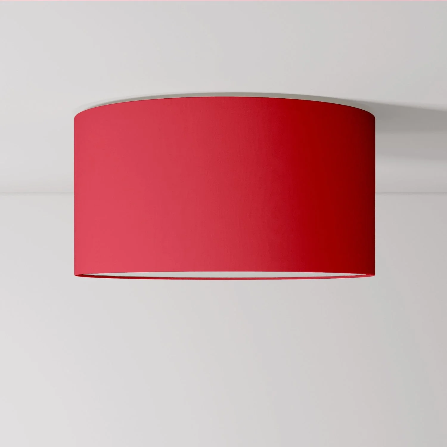 Medium Fabric Ceiling Light - Made in Italy - Red Canvas