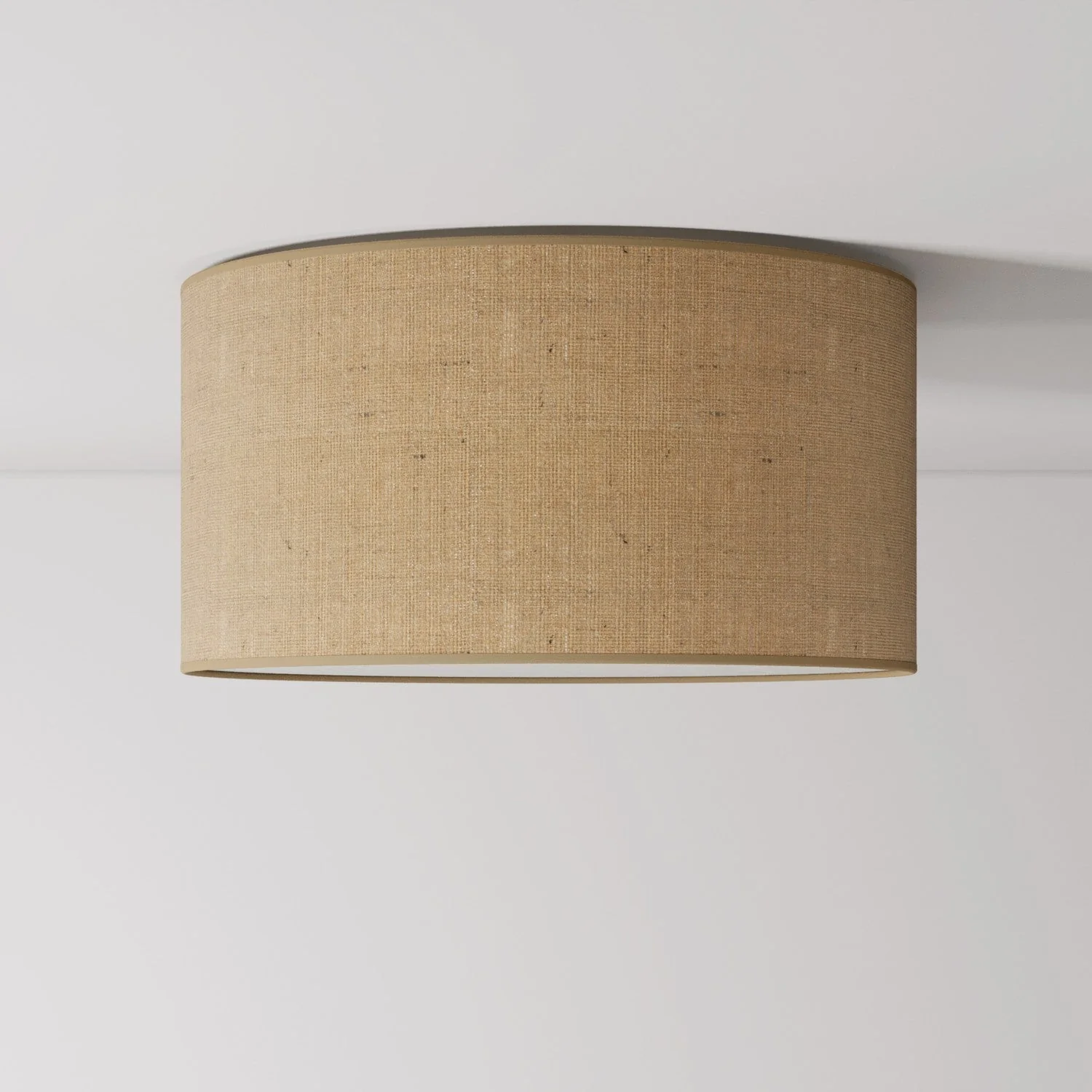 Medium Natural Jute fabric ceiling light - Made in Italy