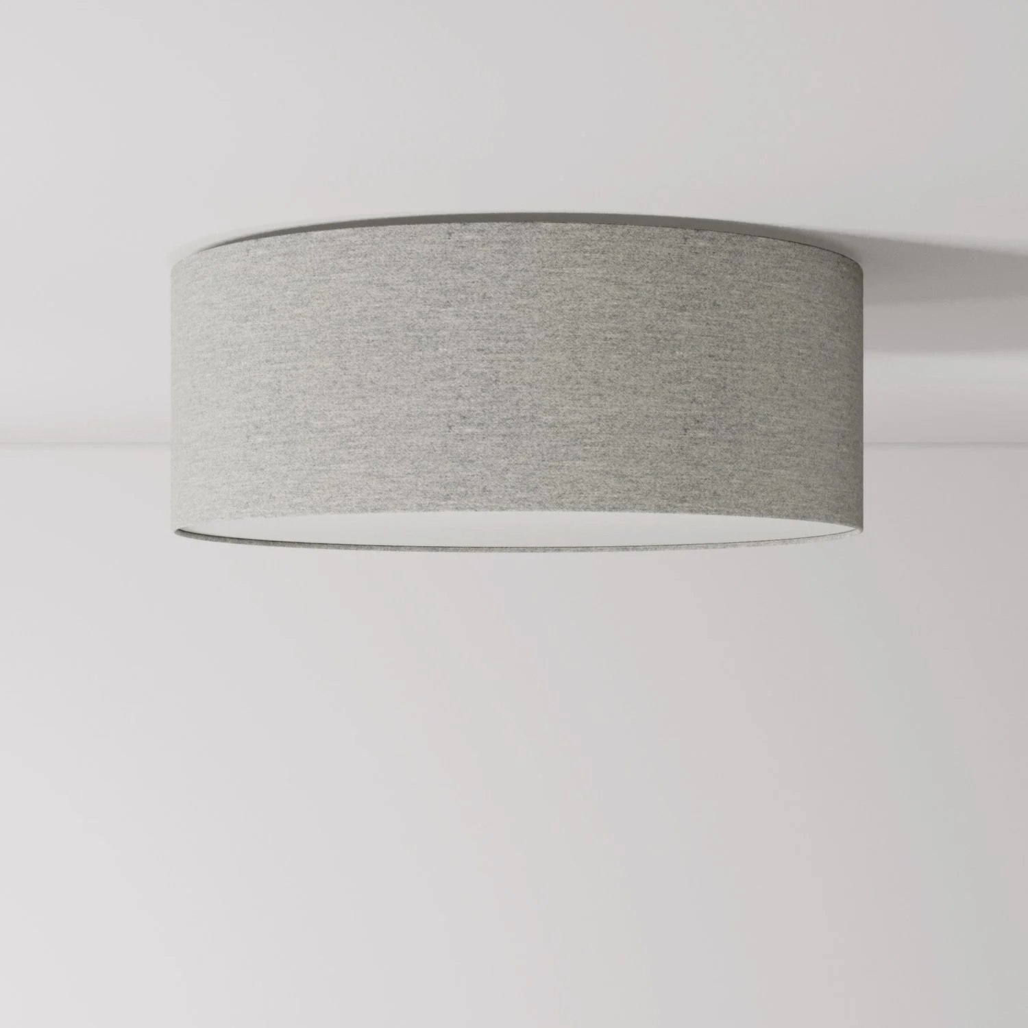Medium Slim fabric ceiling light - Made in Italy - Light Gray Wool