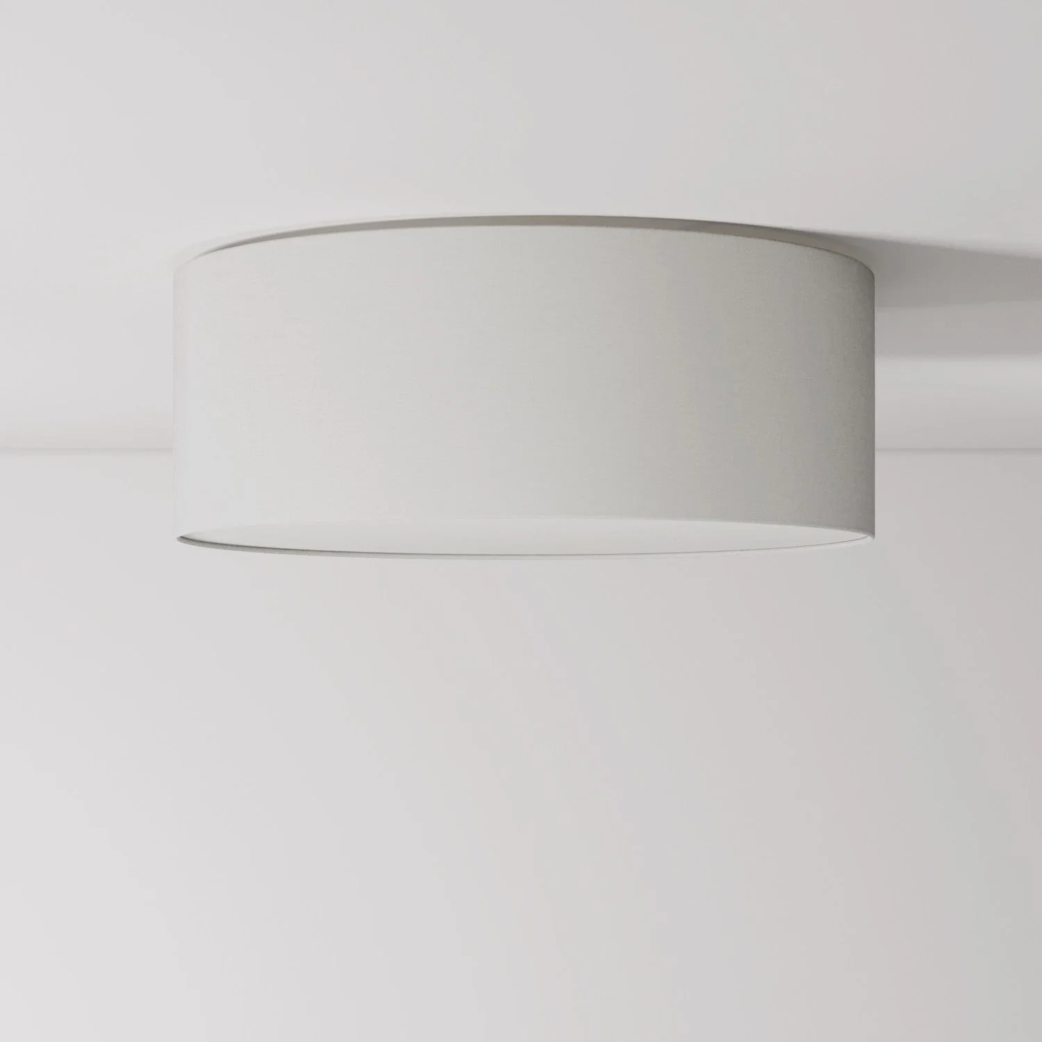 Medium Slim Fabric Ceiling Light - Made in Italy - Raw Linen