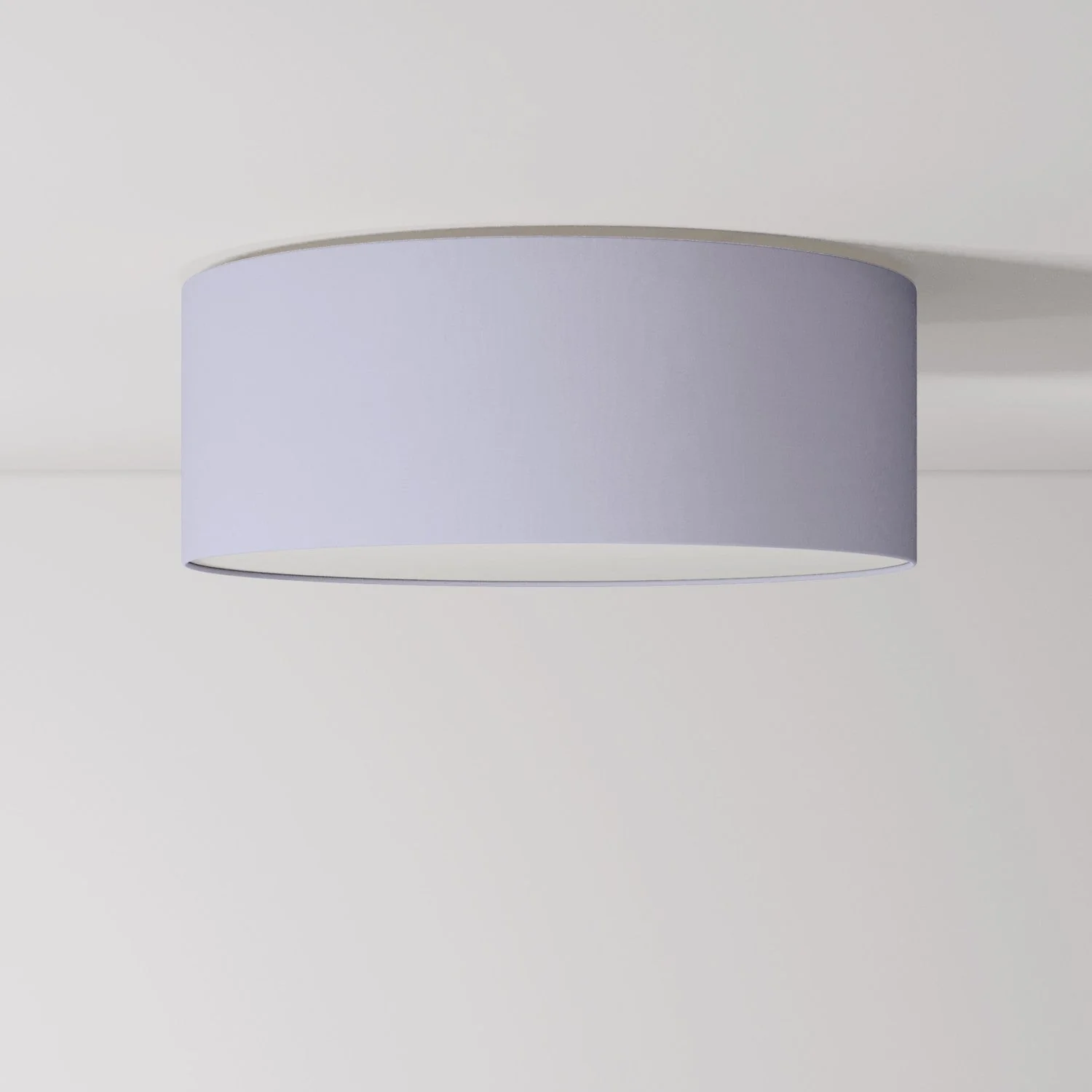 Medium Slim Fabric Ceiling Light - Made in Italy - Lilac Fabric