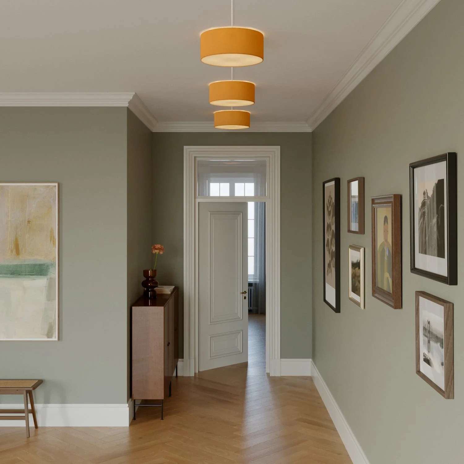 Small fabric ceiling light - Made in Italy - Mandarino Fabric - Image 2