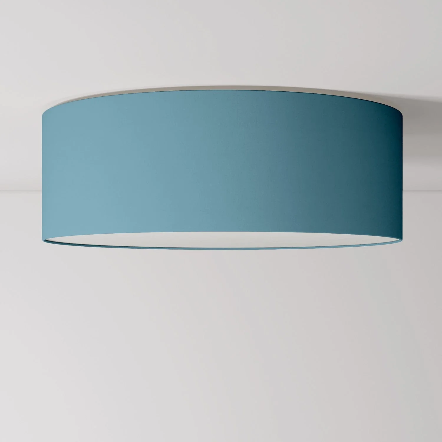 Large Teletta severe blue fabric ceiling light - Made in Italy
