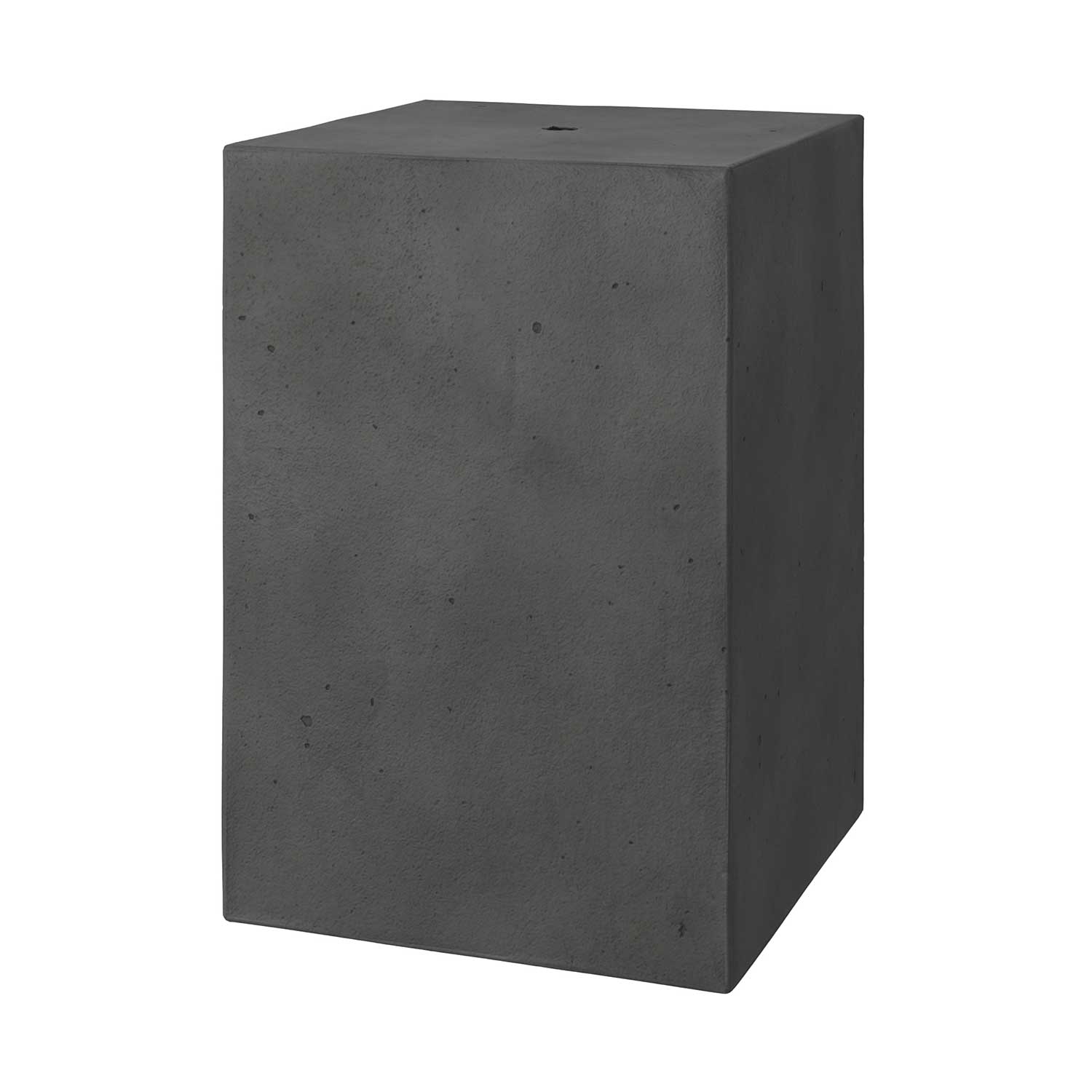 Cement cube lampshade for pendant lamp, complete with cable clamp and E27 lamp holder - Dark cement - Image 3