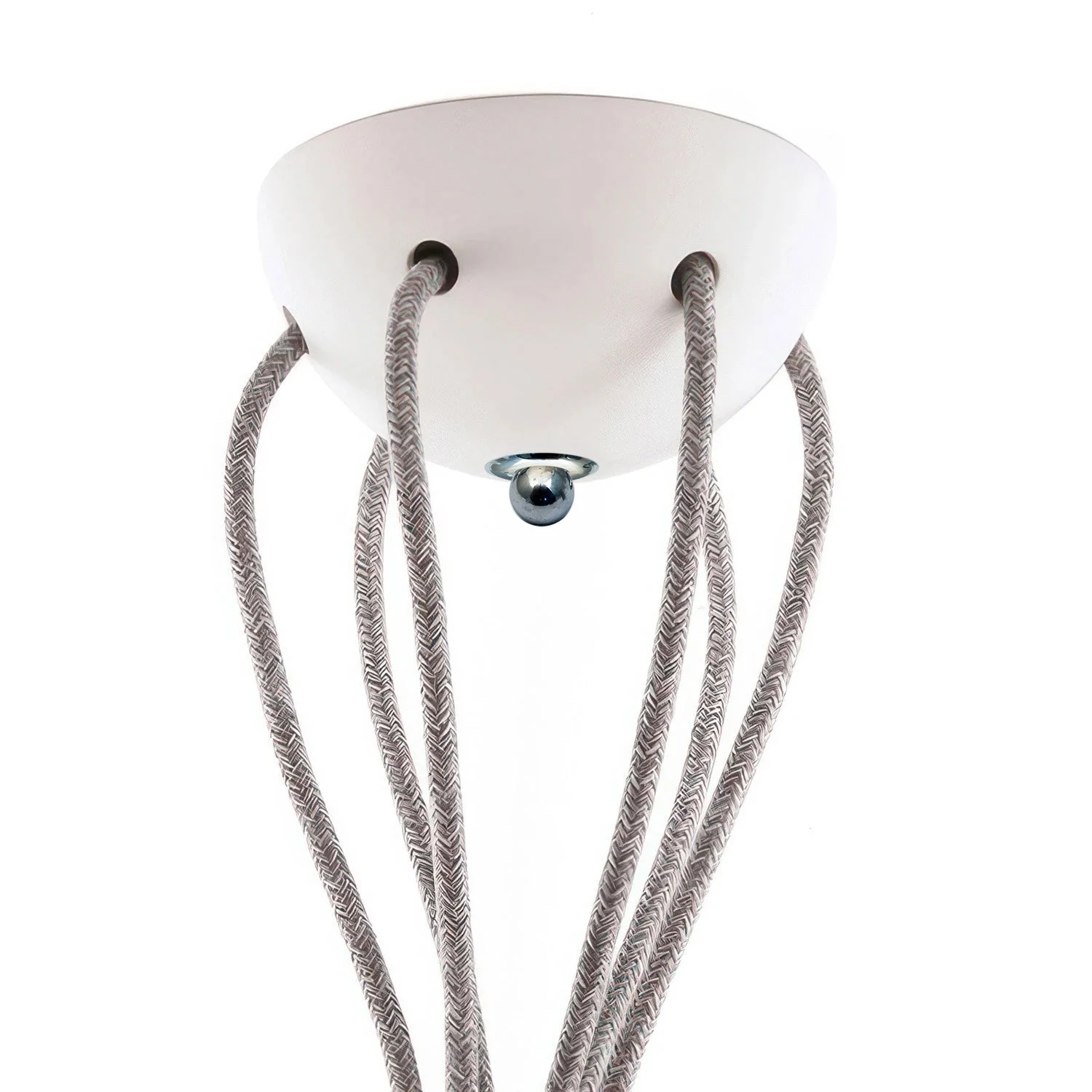 7-hole ceramic ceiling rose kit - Biscuit