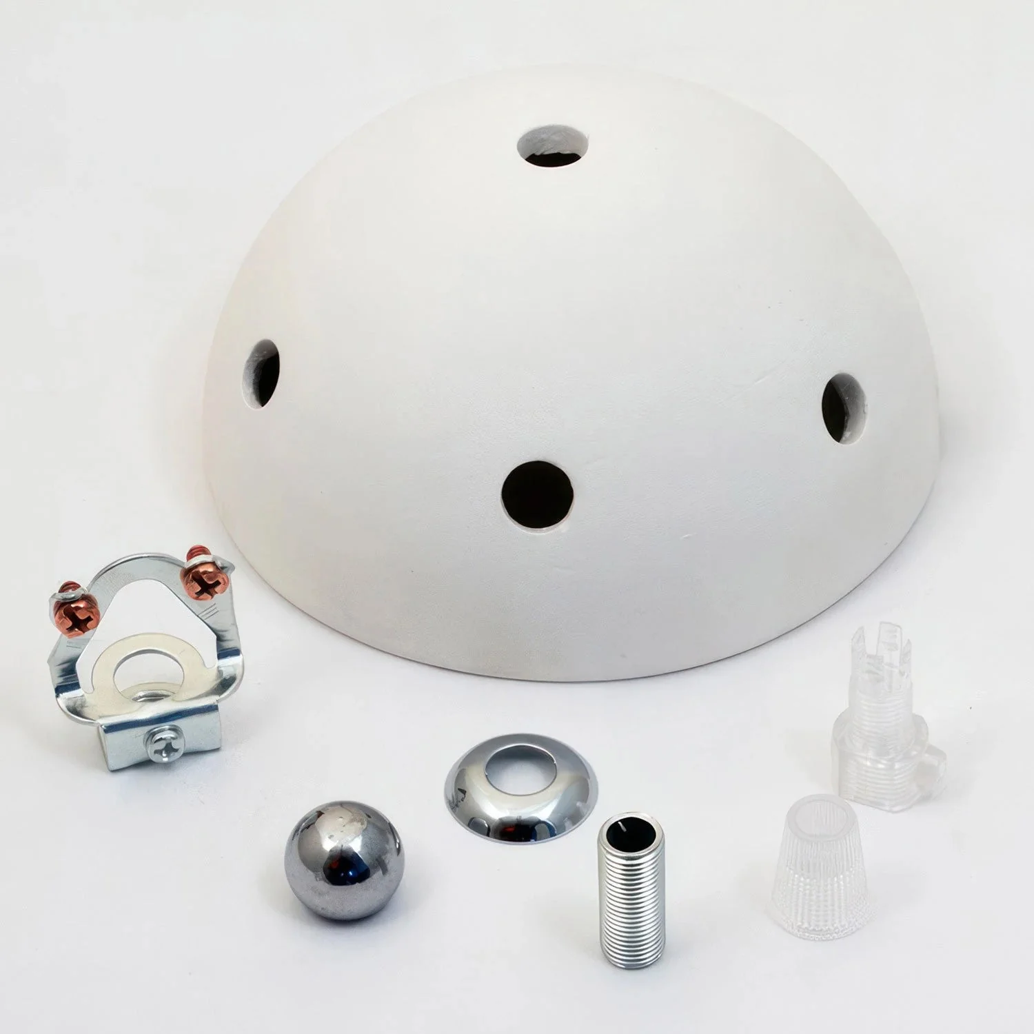 7-hole ceramic ceiling rose kit - Biscuit - Image 3