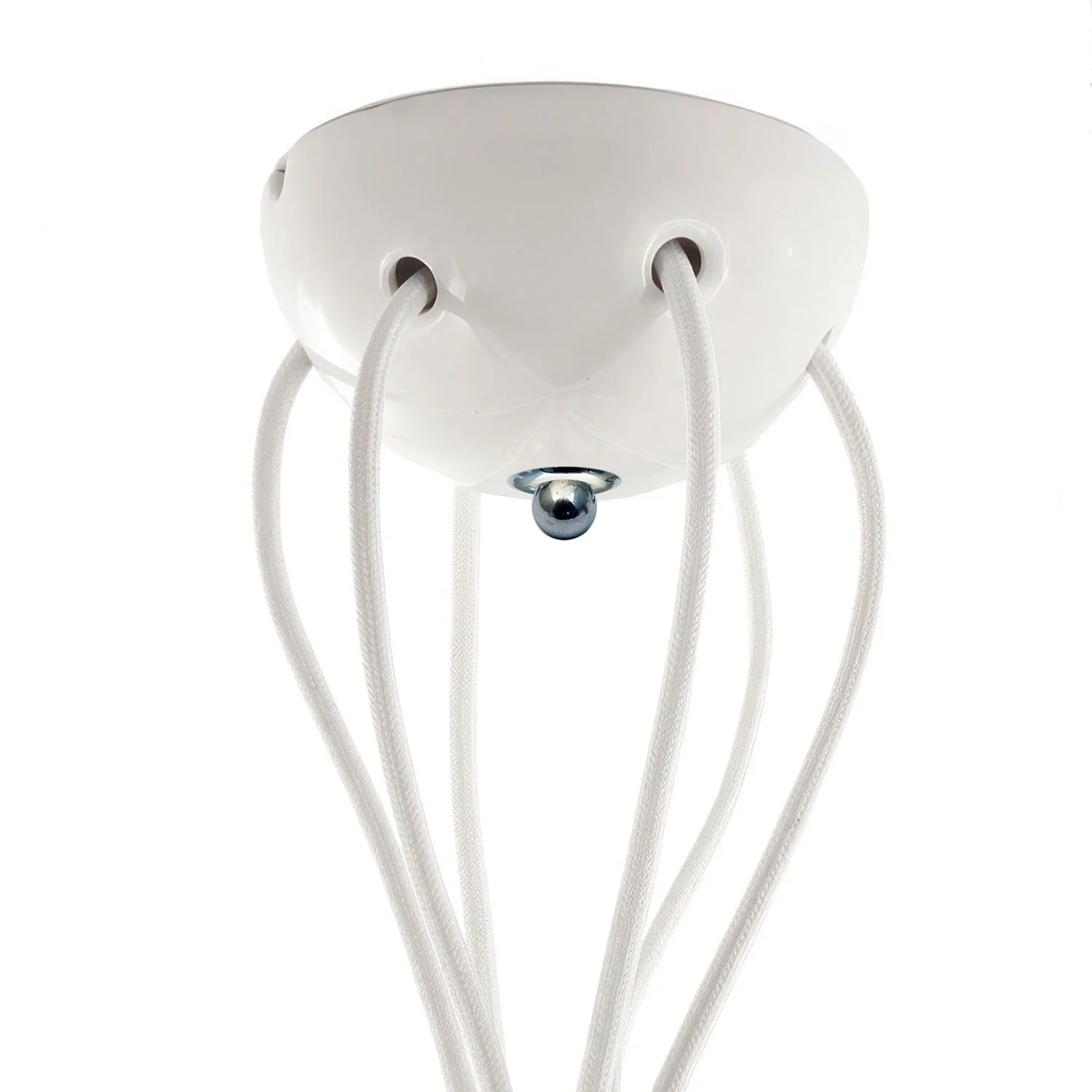 7-hole ceramic ceiling rose kit - White