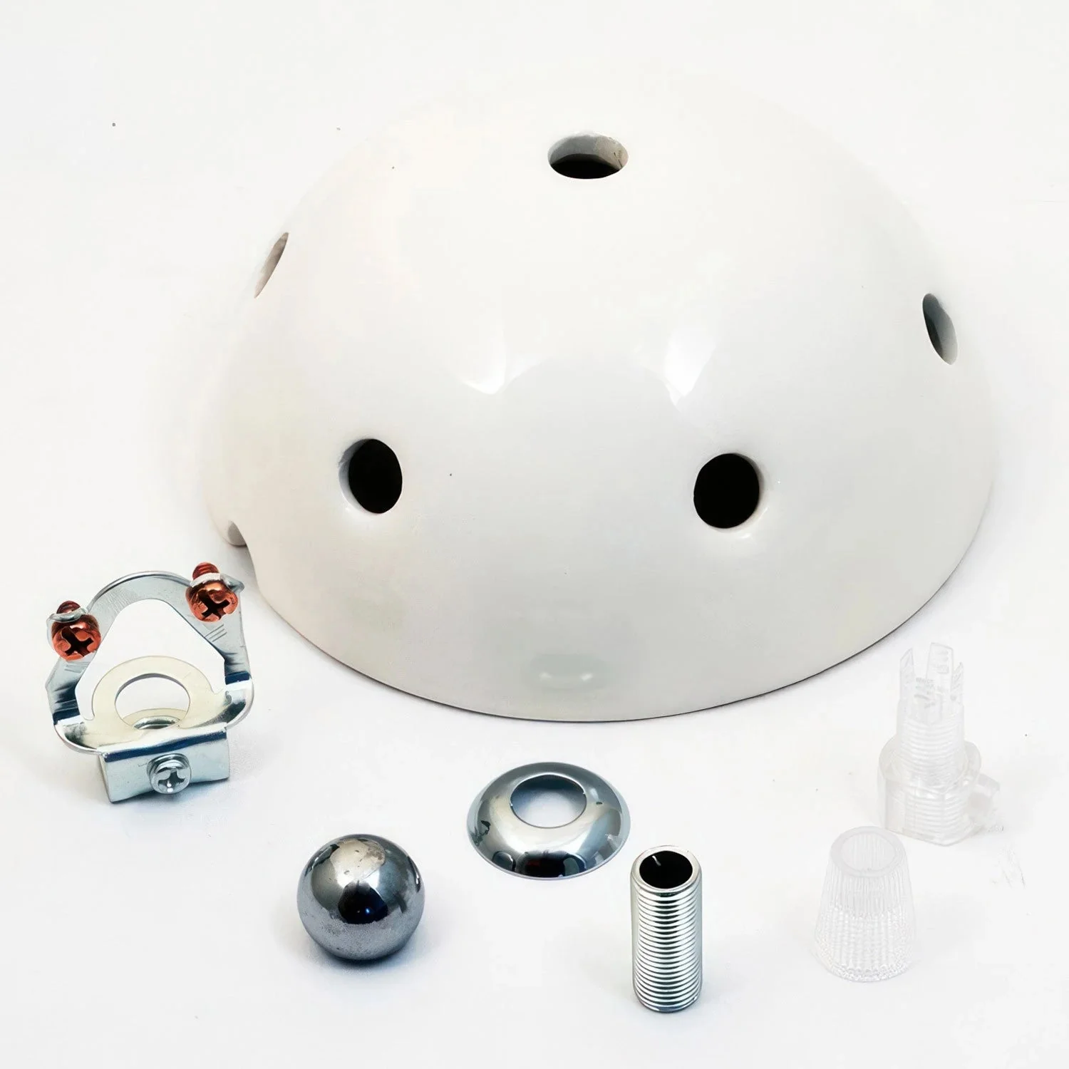 7-hole ceramic ceiling rose kit - White - Image 3