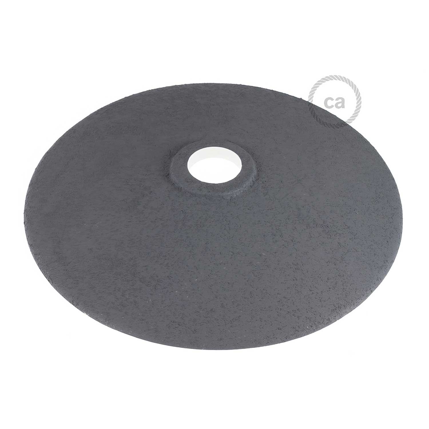 Flat ceramic Lampshade for pendant light - Made in Italy - Cement effect - Image 3