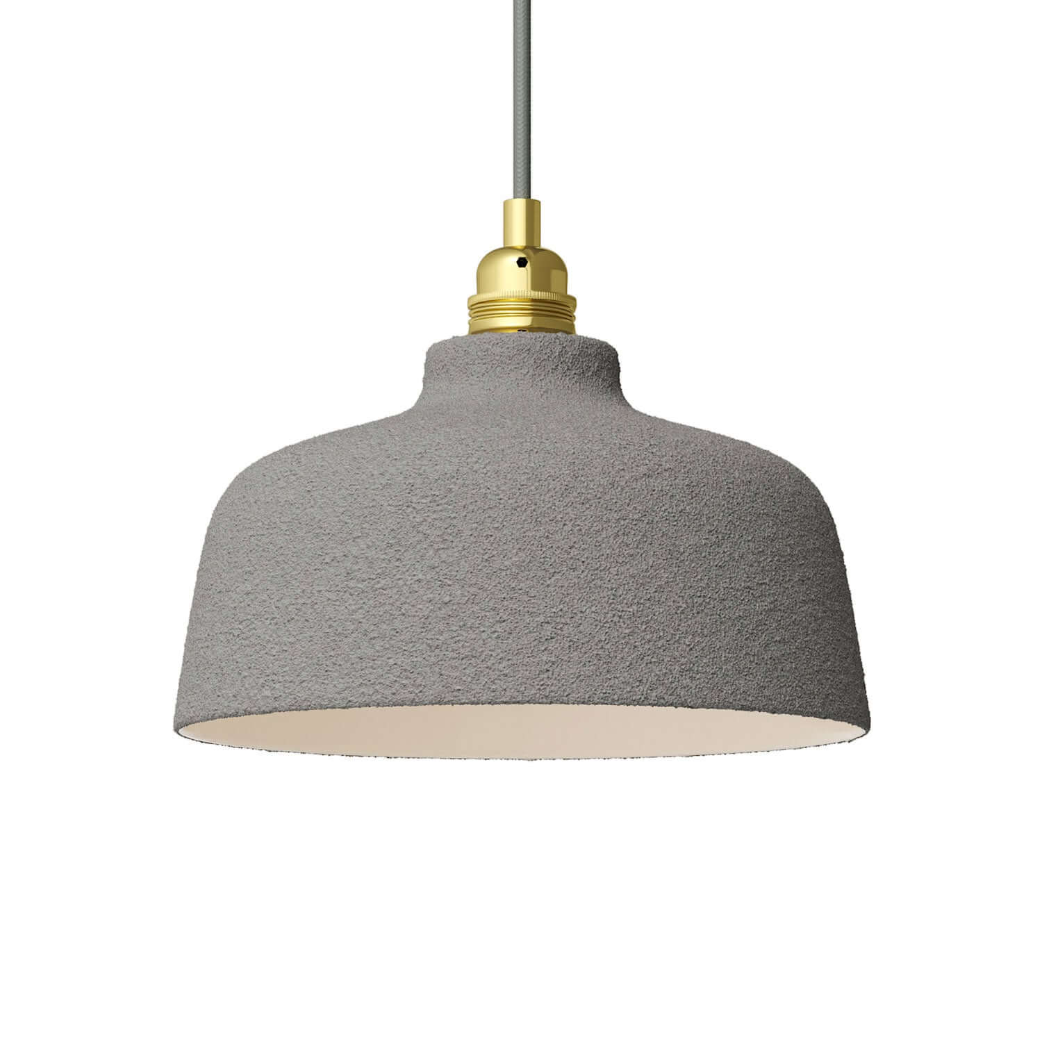 Cup ceramic lampshade, Materia collection - Made in Italy - Cement effect