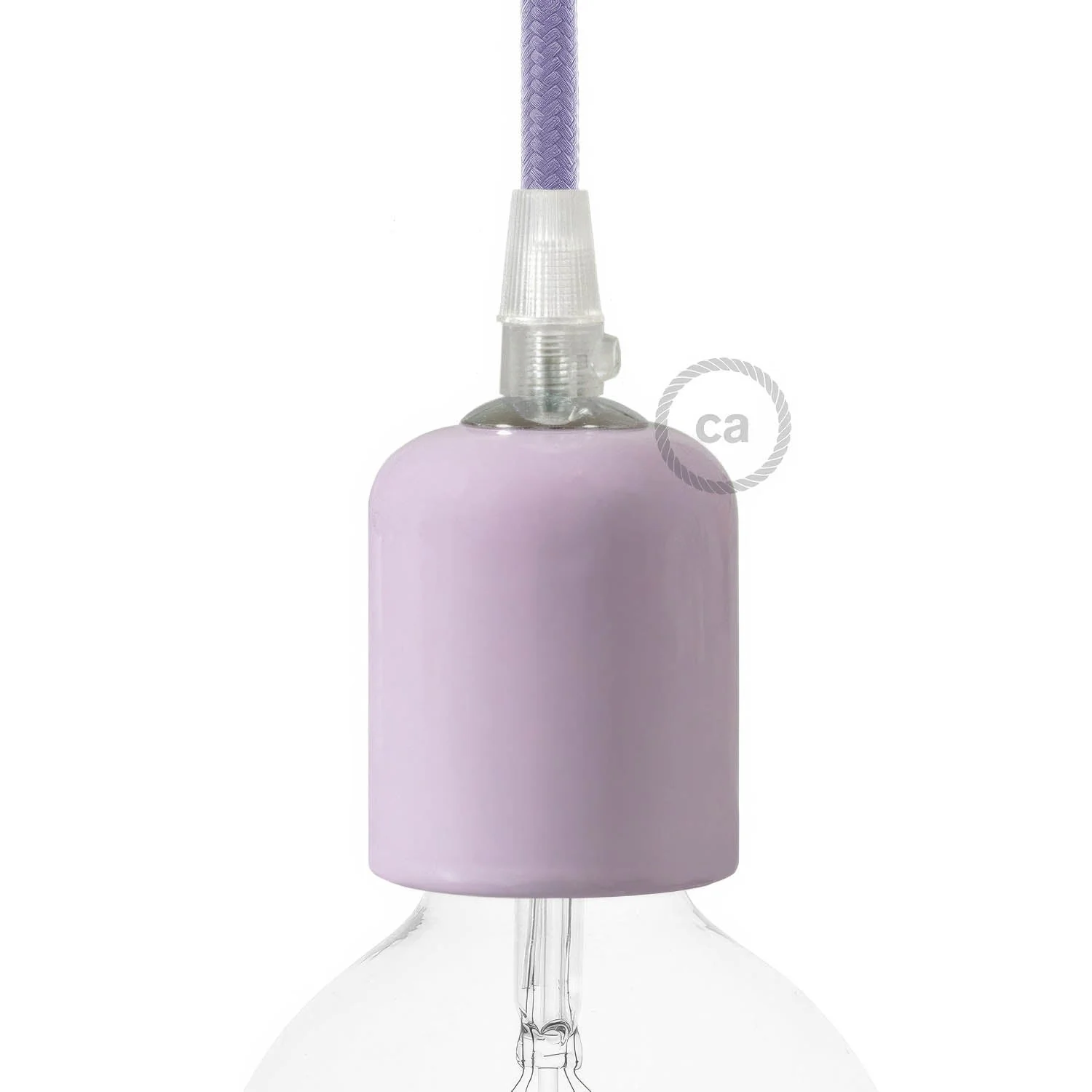 E27 ceramic lamp holder kit - Lilac