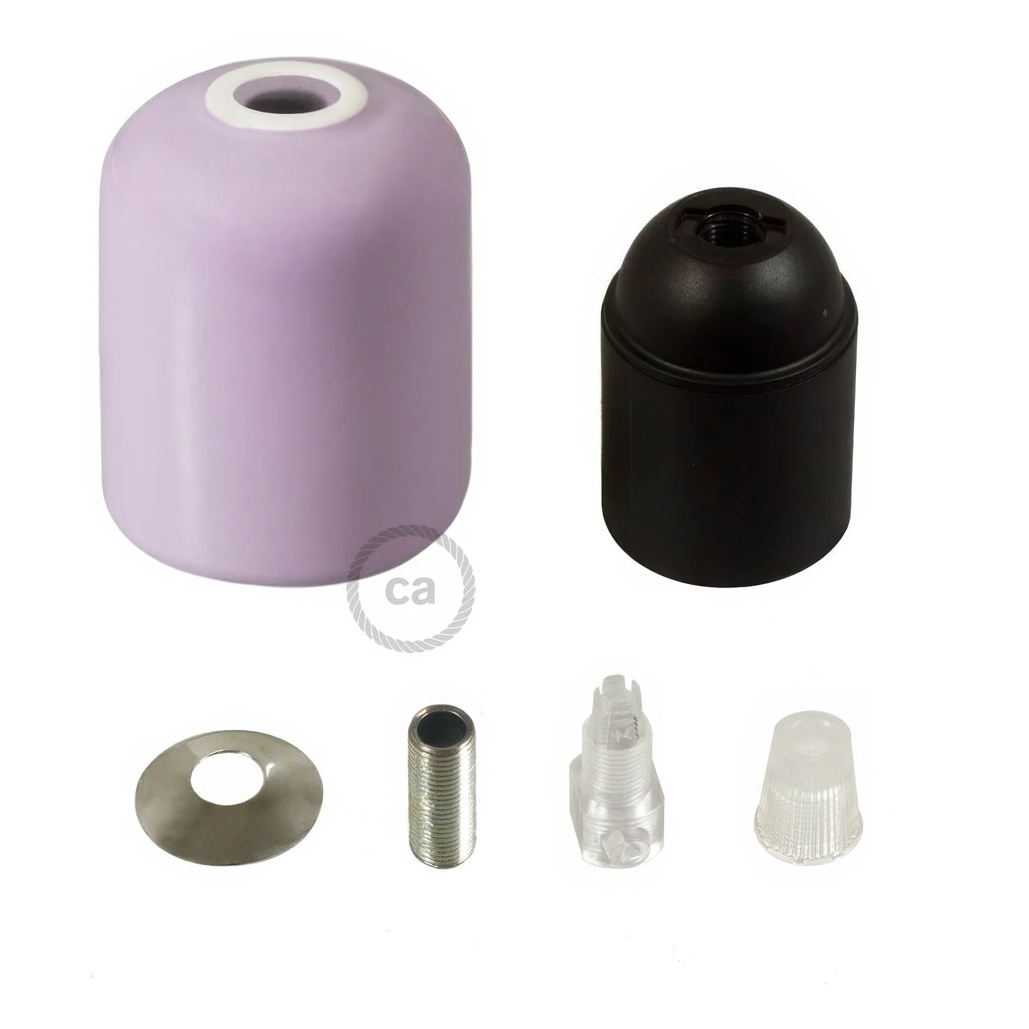 E27 ceramic lamp holder kit - Lilac - Image 2