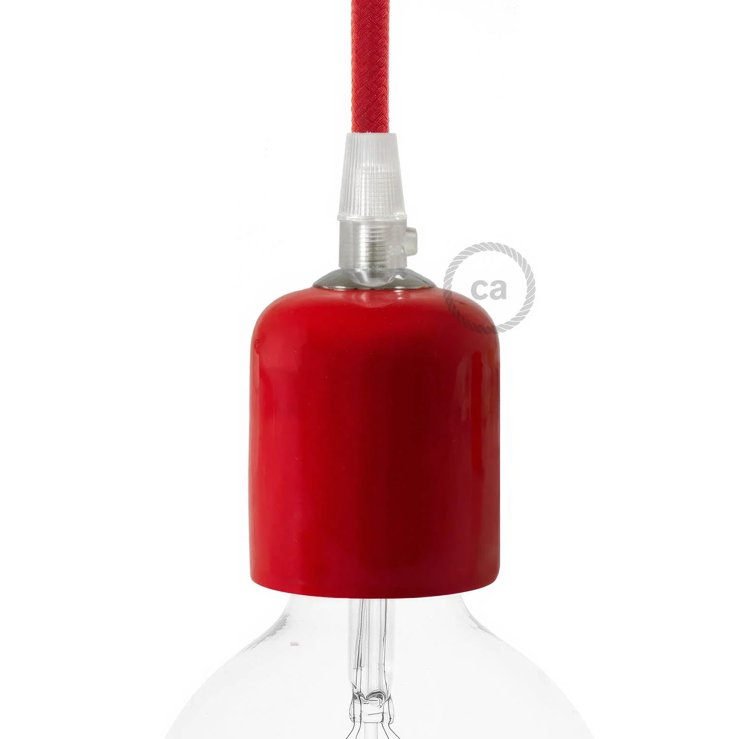 E27 ceramic lamp holder kit - Red
