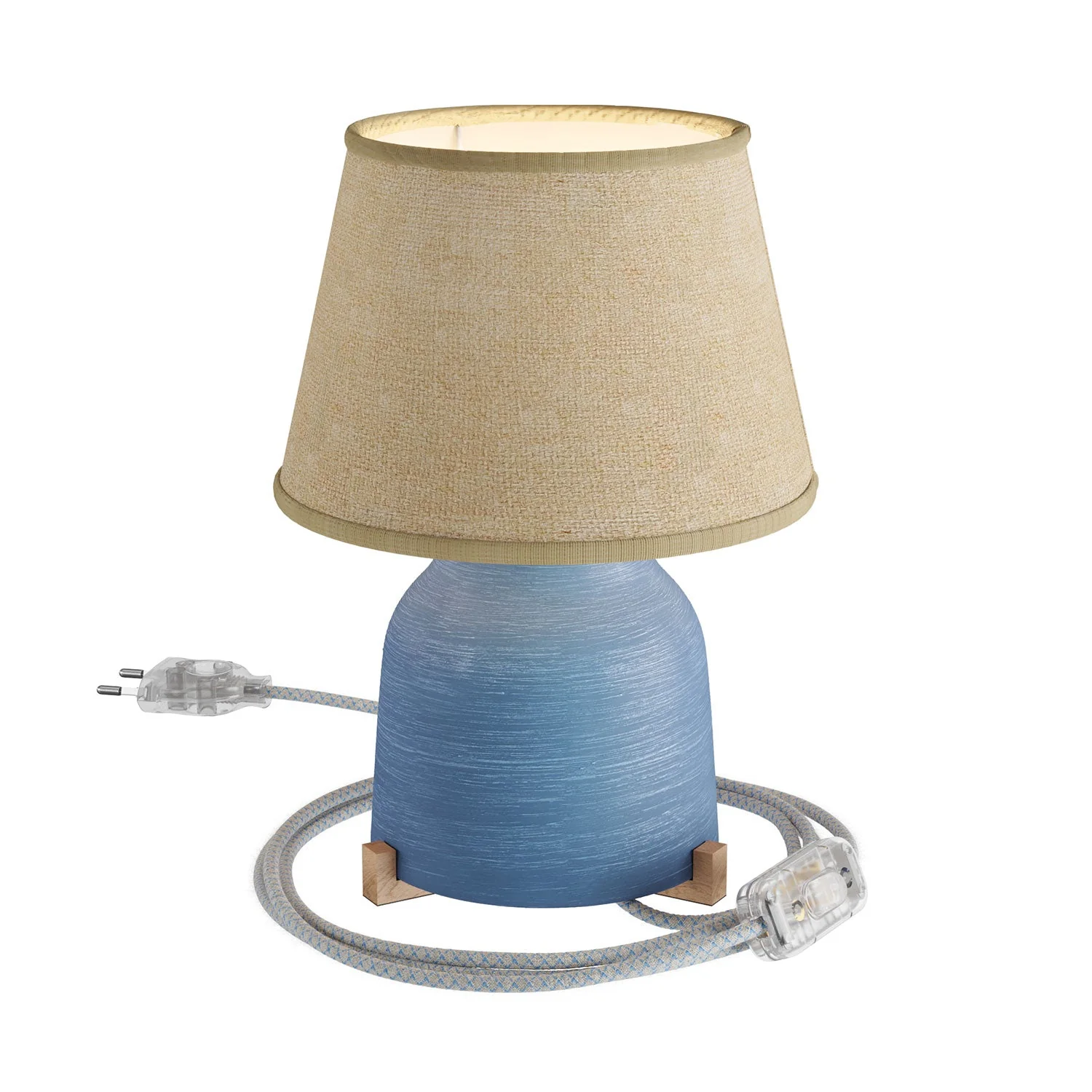 Table lamp in ceramic Vase with Impero lampshade - Natural jute