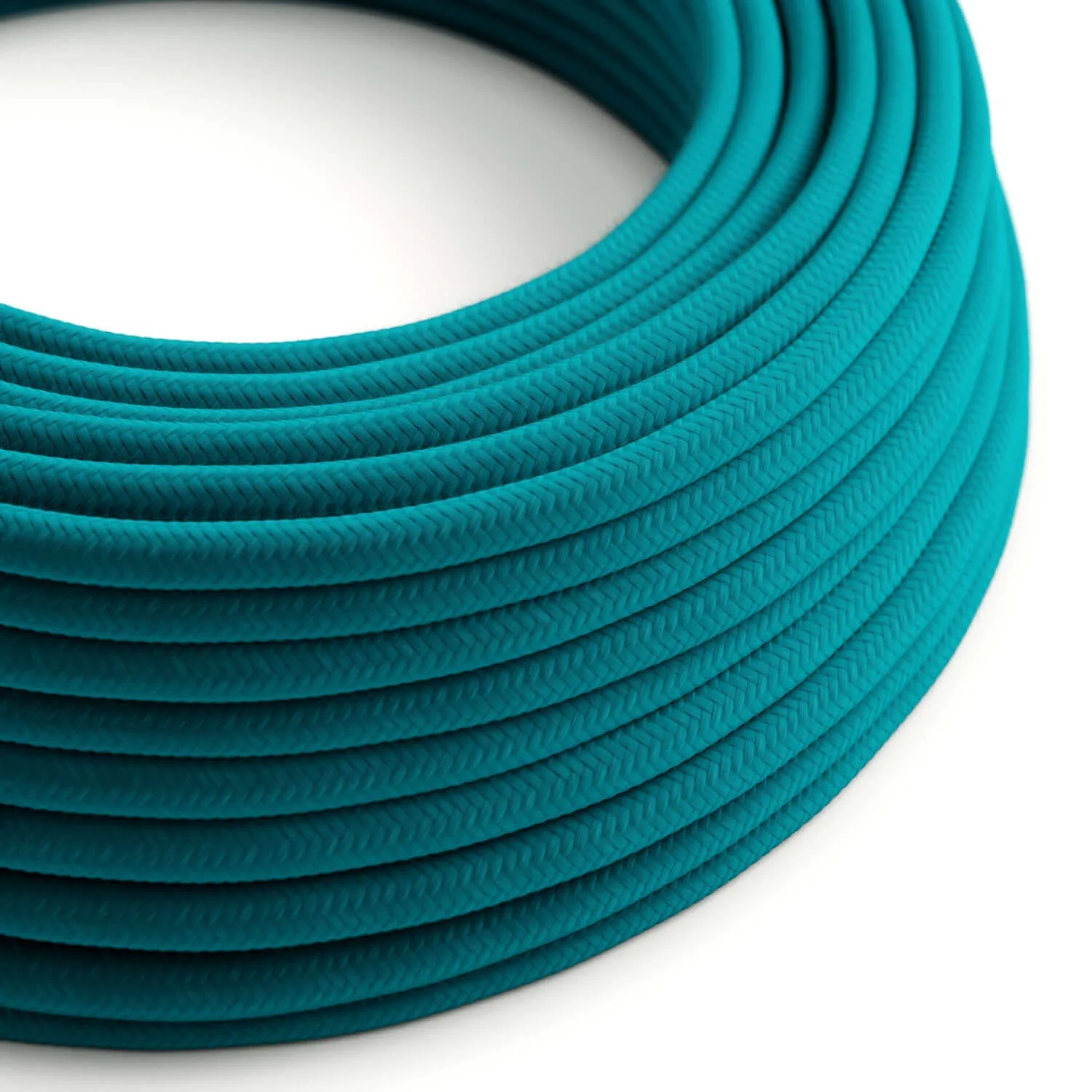 Cerulean cotton cable - The Original Creative Cables, to enhance modern and contemporary lamps - RC21