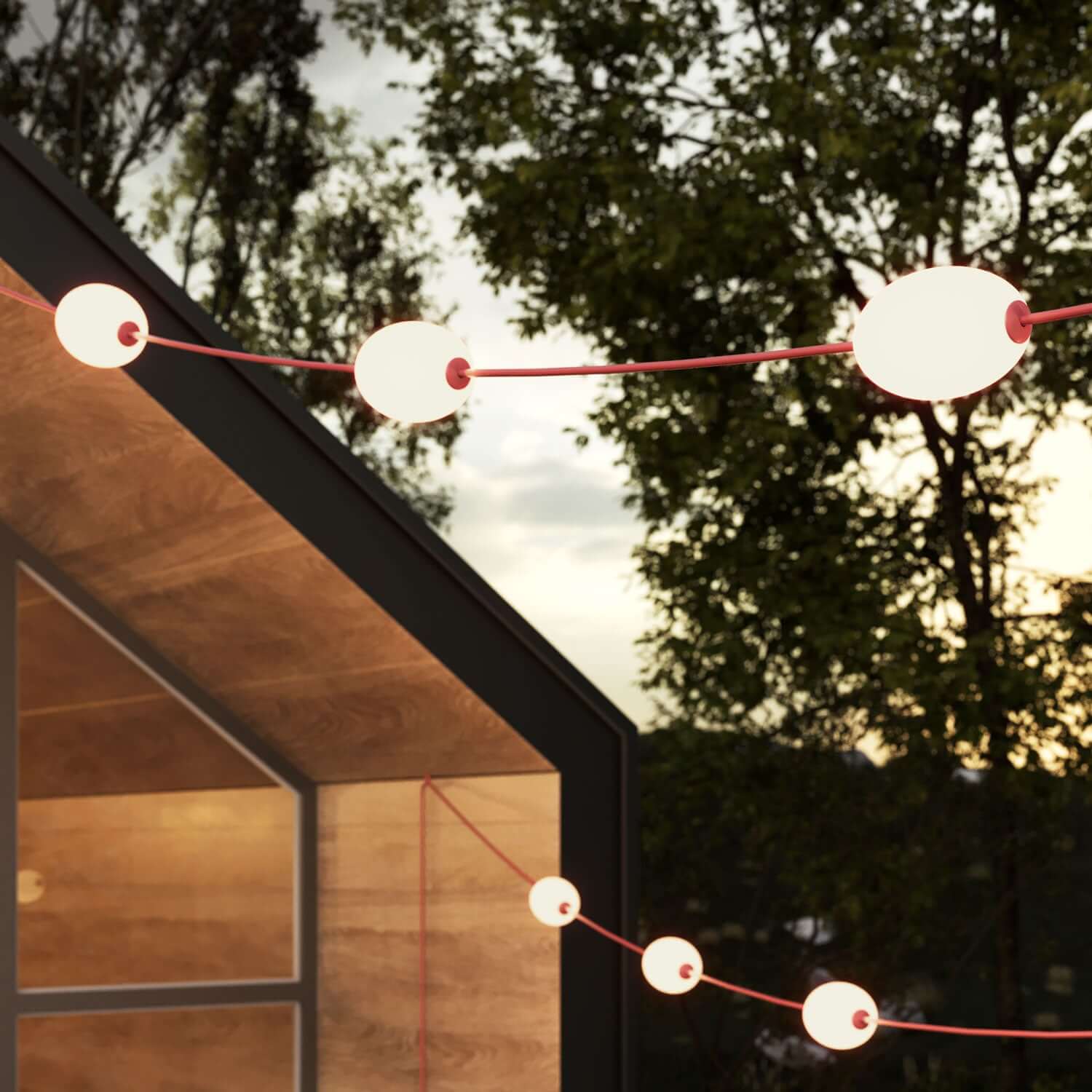 12-light outdoor string light chain IP67 Red starfish – Marina12 - Image 3