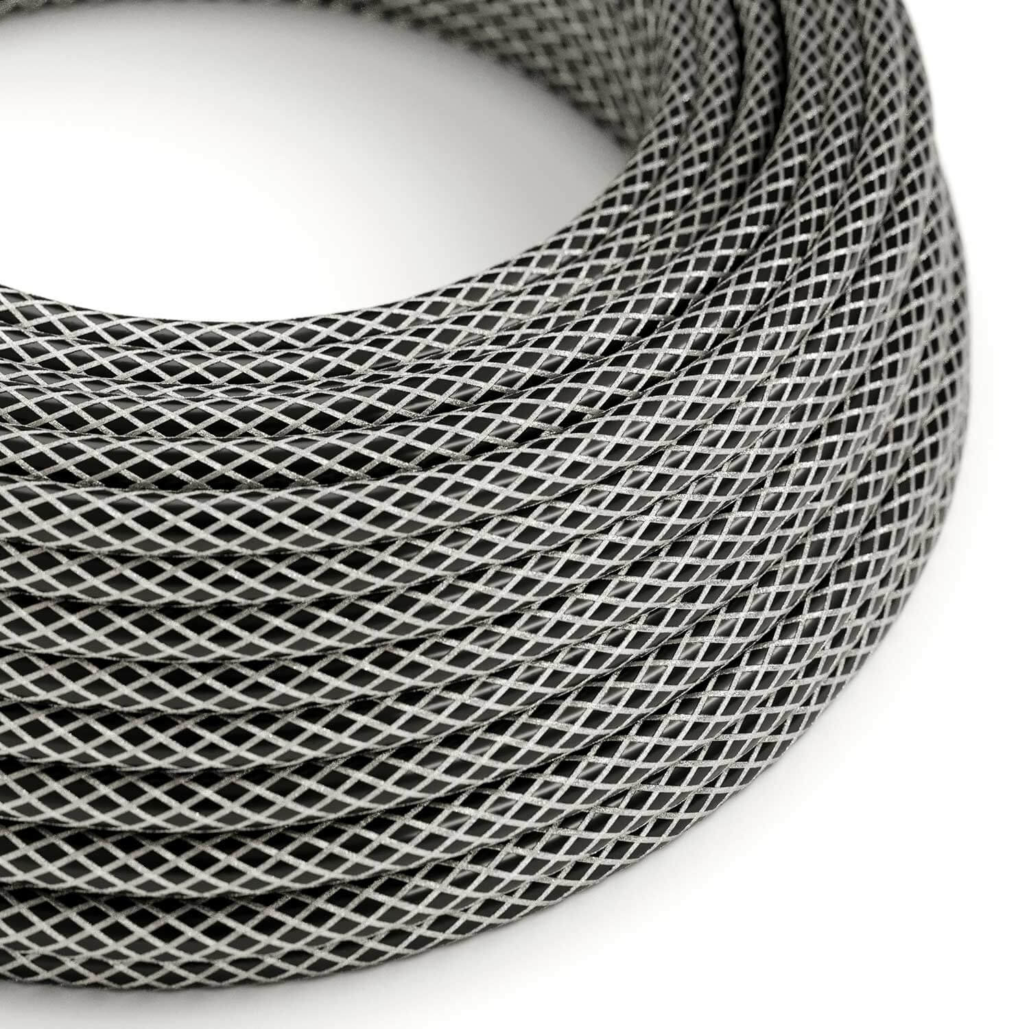 Electric cable in Black with tinned Copper braid - The Original Creative Cables, for your lighting projects - RR01
