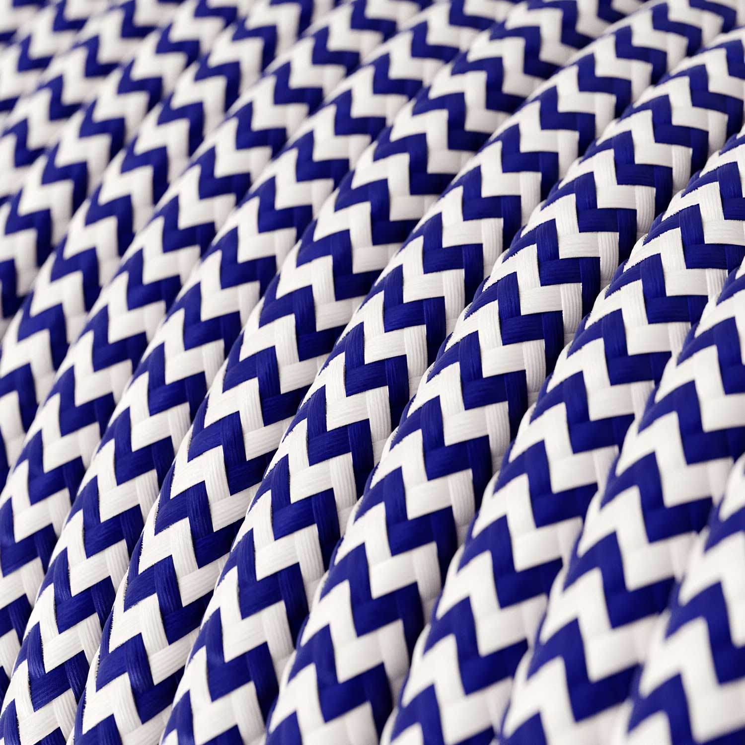 Cloth Covered Wire - Blue & White Chevron RZ12 - UL Listed - Image 2