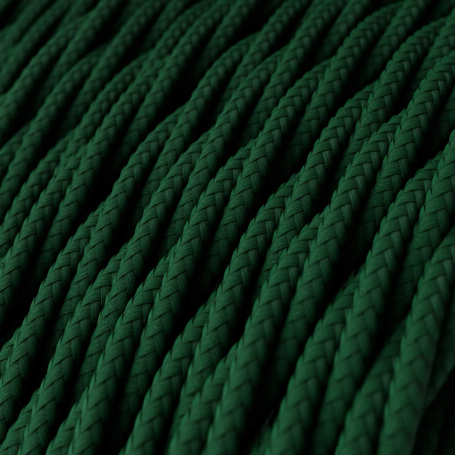 Braided fabric electric cable in Forest Green - The Original Creative Cables, designed to enhance your chandeliers - TM21 - Image 2