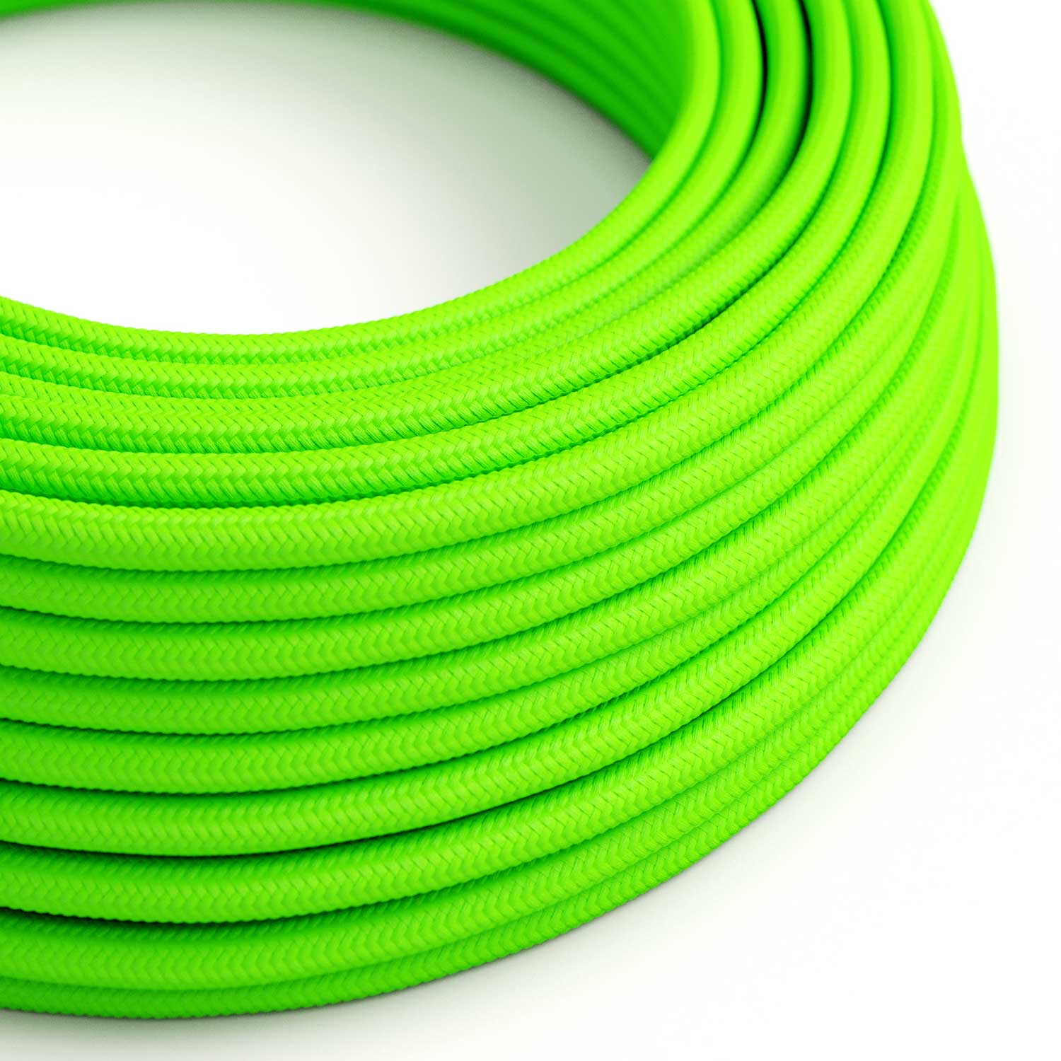Electric cable with Fluorescent Green covering - The Original Creative Cables, perfect for unique lighting decorations - RF06