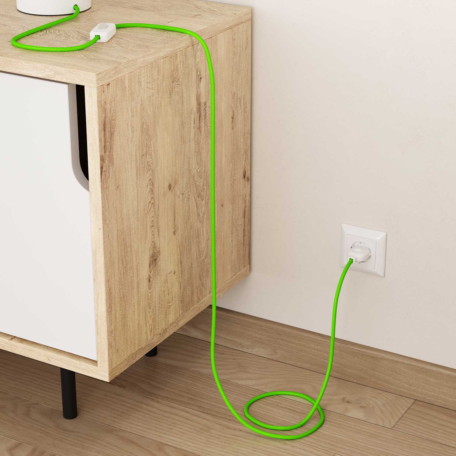 Electric cable with Fluorescent Green covering - The Original Creative Cables, perfect for unique lighting decorations - RF06 - Image 3