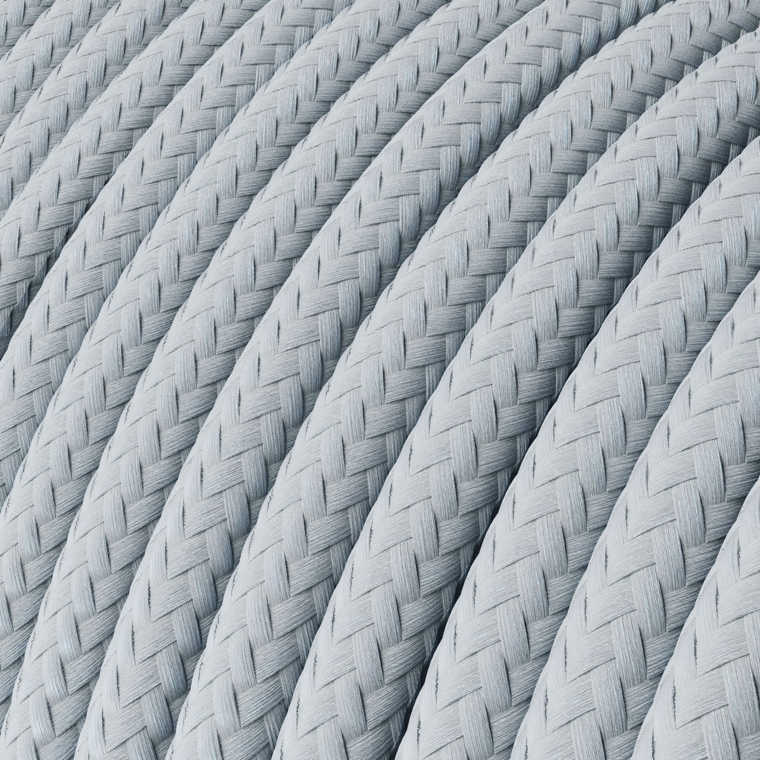 Cloth-Covered Wire - Glossy Light Blue Grey RM30 - UL Listed - Image 2