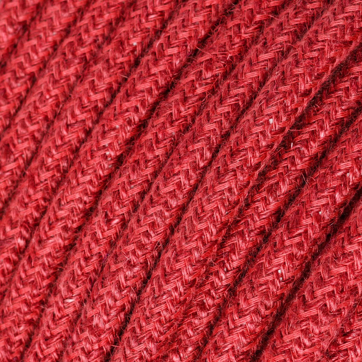 Cloth Covered Wire - Jute Cherry Red RN24 - UL Listed - Image 2