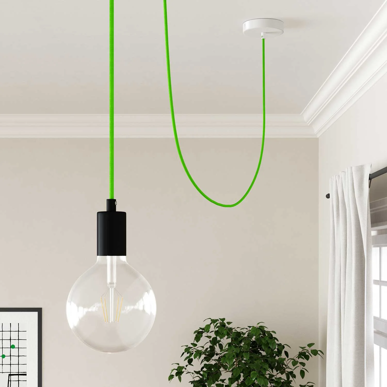 Cloth Covered Wire - Neon Green RF06 - UL Listed - Image 3