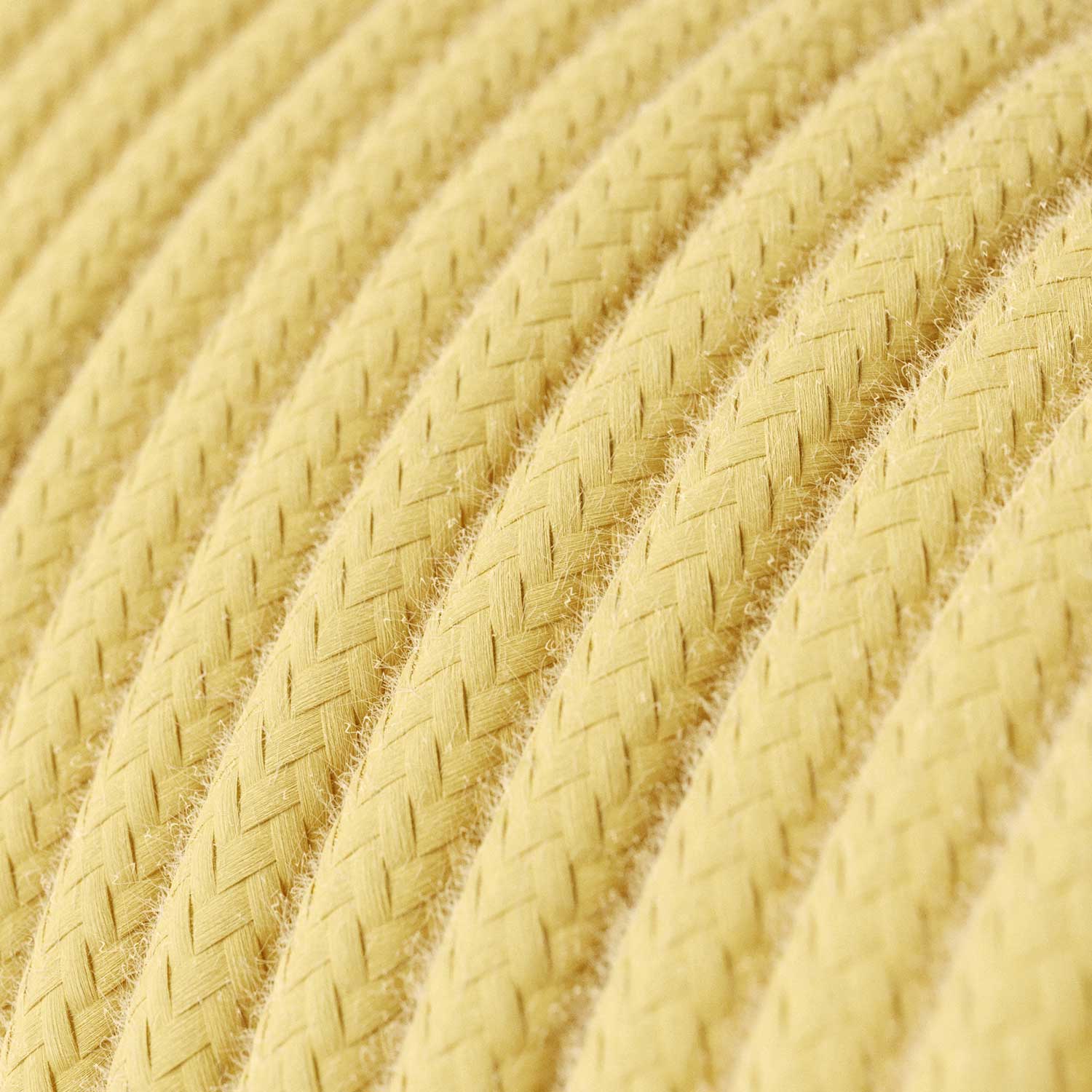 Cloth Covered Wire - Pale Yellow Cotton RC10 - UL Listed - Image 2